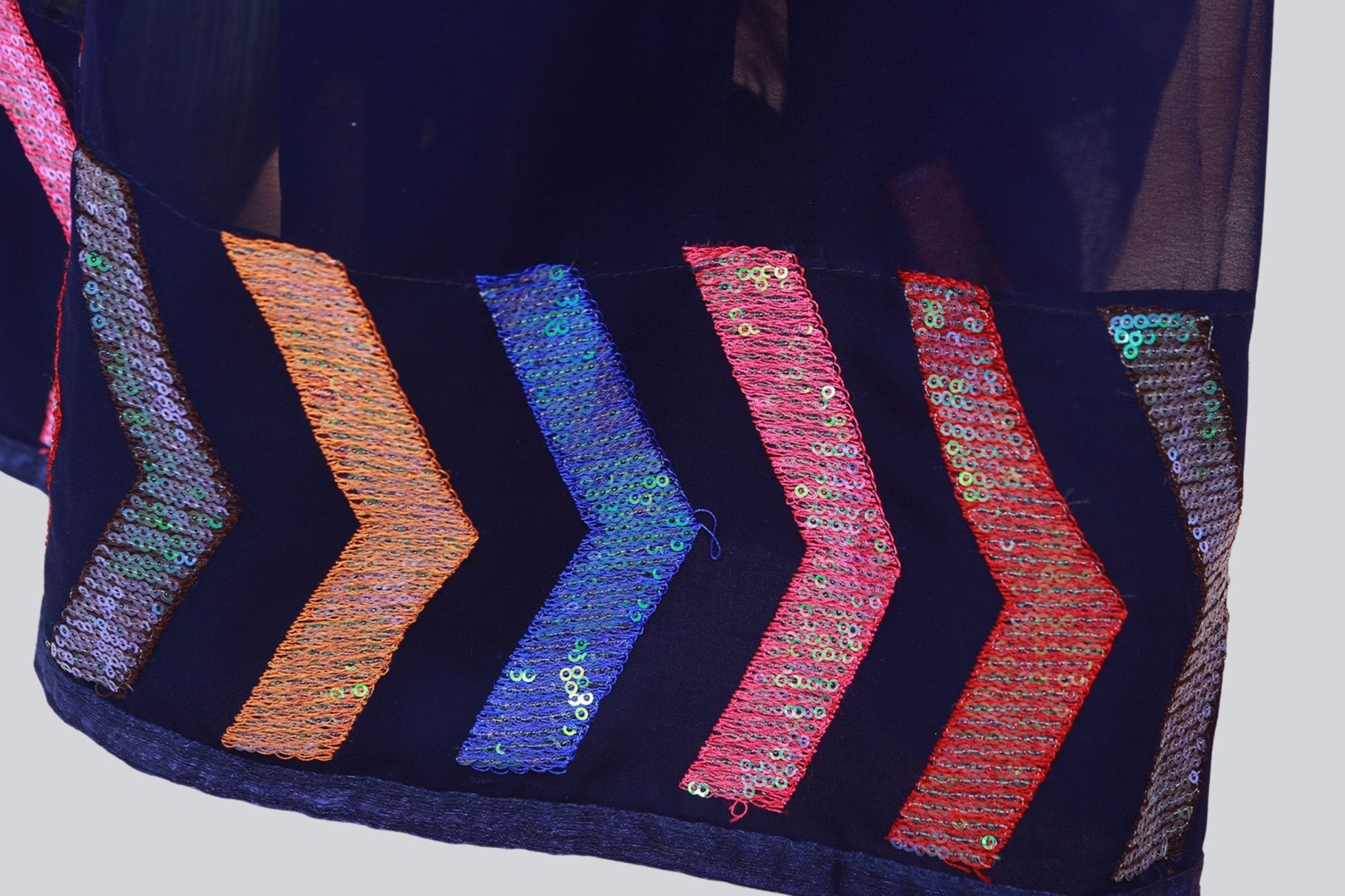 Georgette Saree, Blue Color Flowy And Light Weight SAREE JCS Fashions