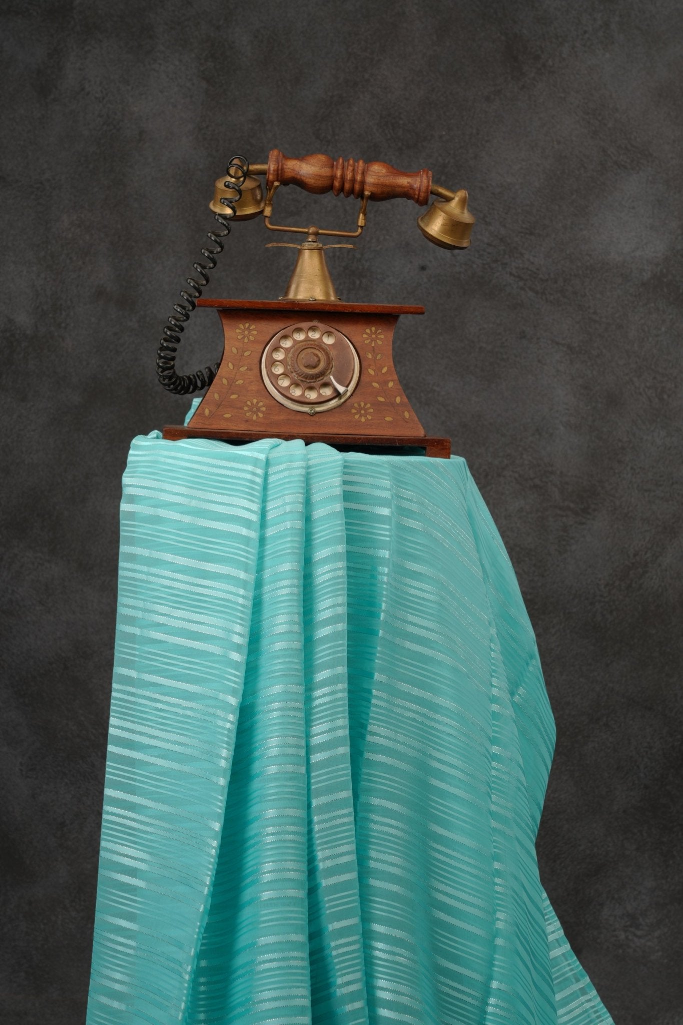 Glamorous Black Georgette Saree with Silver Zari Lines SAREE JCS Fashions