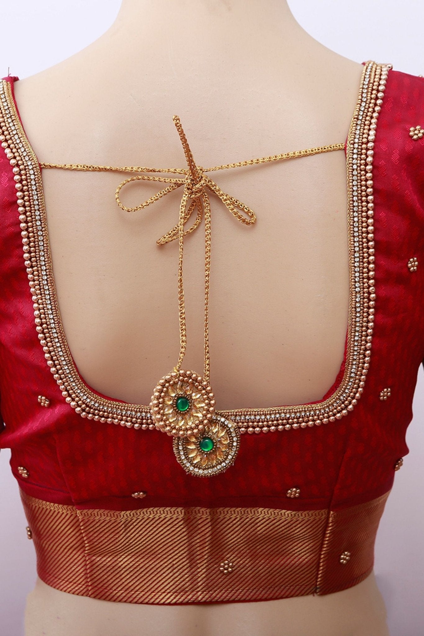 Green Korvai Buttis Semi Silk Saree: Designer Tassels, Maggam Work Blouse SAREE JCS Fashions