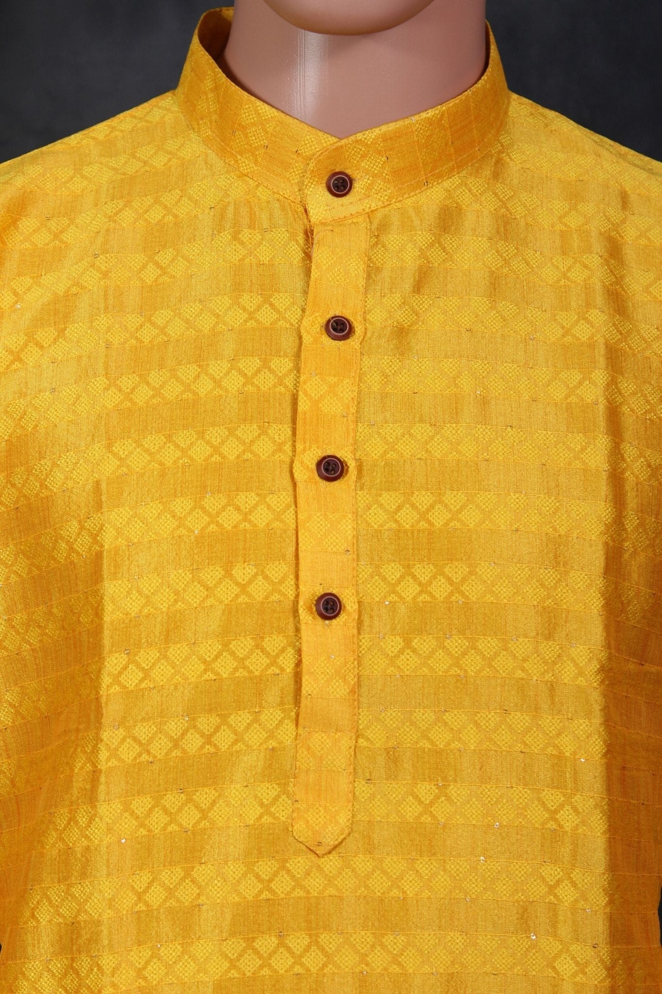 Hand-Sewn Sequin Men's Kurta Pyjama for Exquisite Haldi Ceremonies Men JCS Fashions