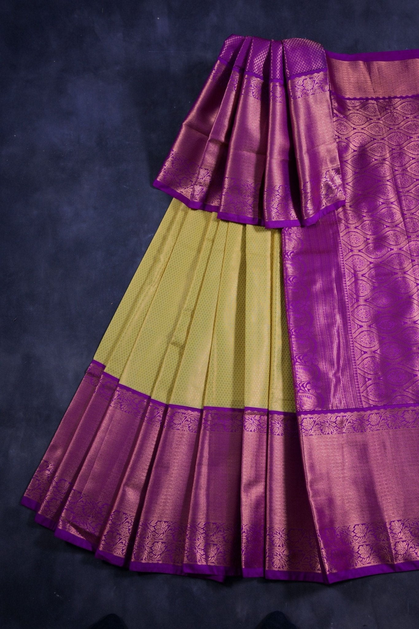 Handcrafted Pure Kanchipuram Silk Saree with Golden Butties Saree JCS Fashions