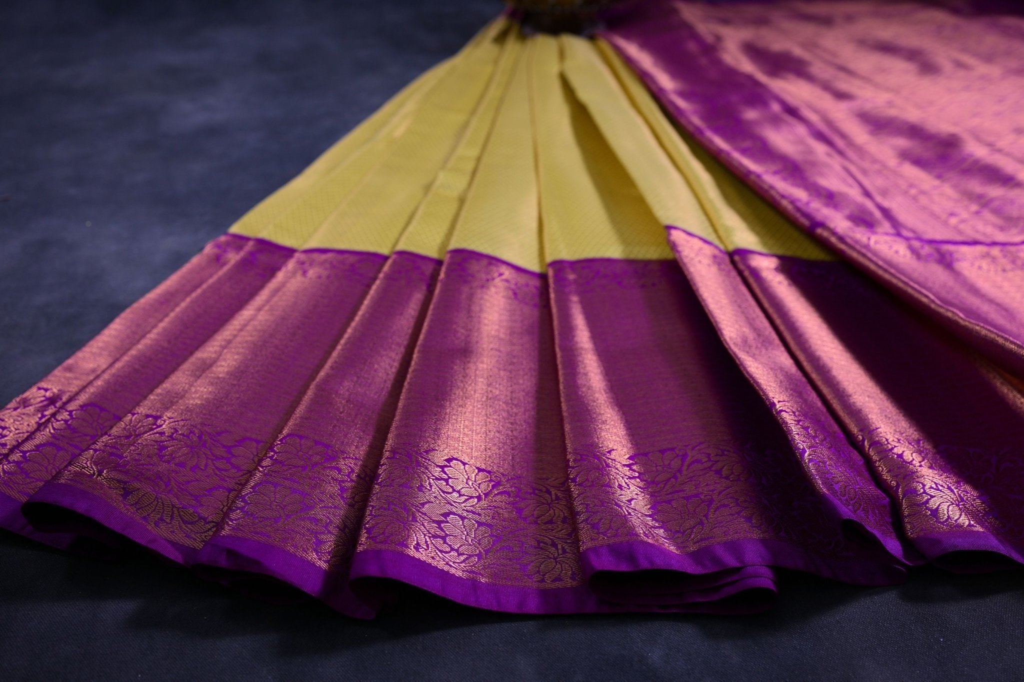Handcrafted Pure Kanchipuram Silk Saree with Golden Butties Saree JCS Fashions