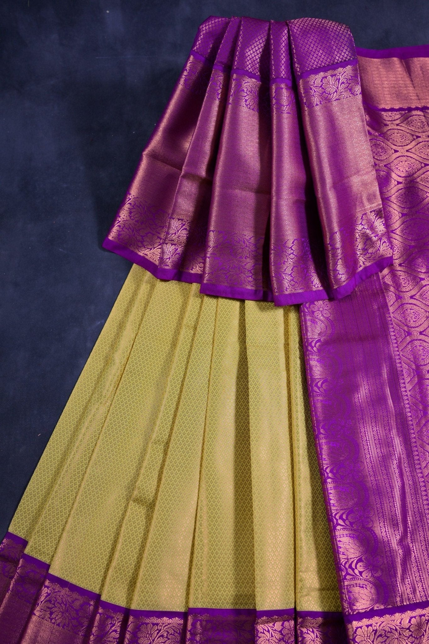 Handcrafted Pure Kanchipuram Silk Saree with Golden Butties Saree JCS Fashions