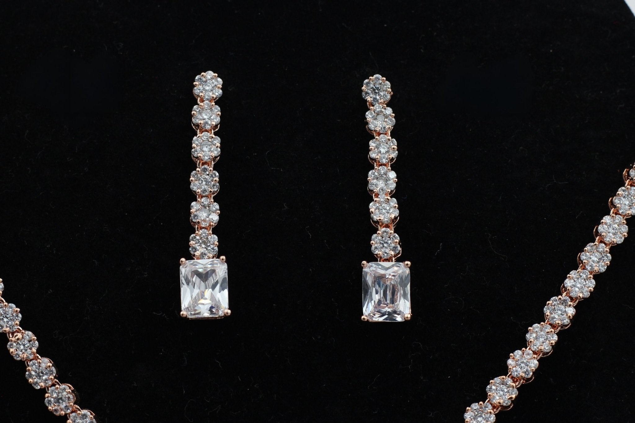 Handcrafted Rose Gold Jewelry Set with Intricate Stone Carvings Jewelry JCS Fashions