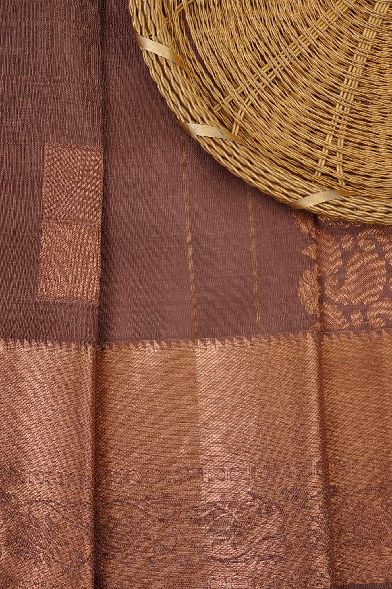 Handcrafted Triple Warp Pure Silk Saree with Box Butties &Grand Pallu Saree JCS Fashions