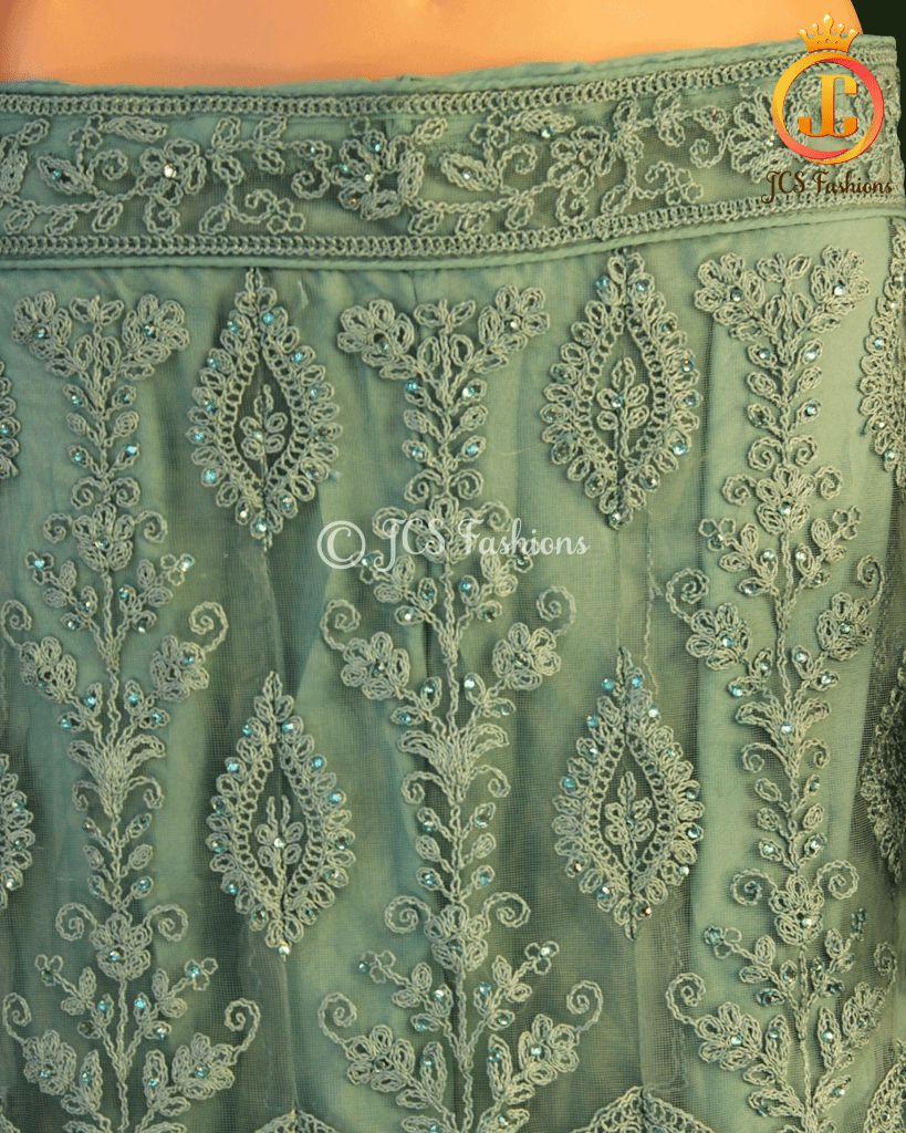 Heavy Designer Lehenga in Blueish Green LEHANGA JCS Fashions