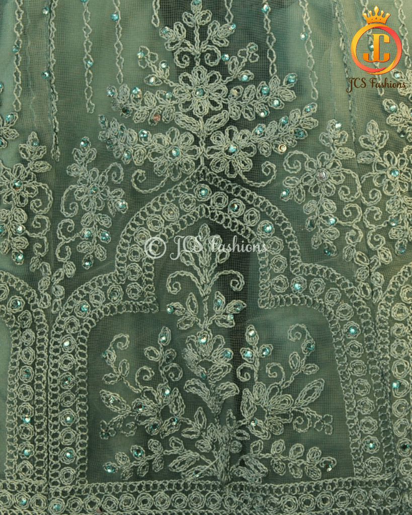 Heavy Designer Lehenga in Blueish Green LEHANGA JCS Fashions