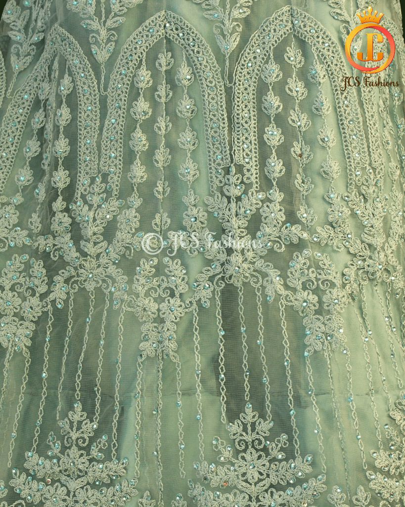 Heavy Designer Lehenga in Blueish Green LEHANGA JCS Fashions