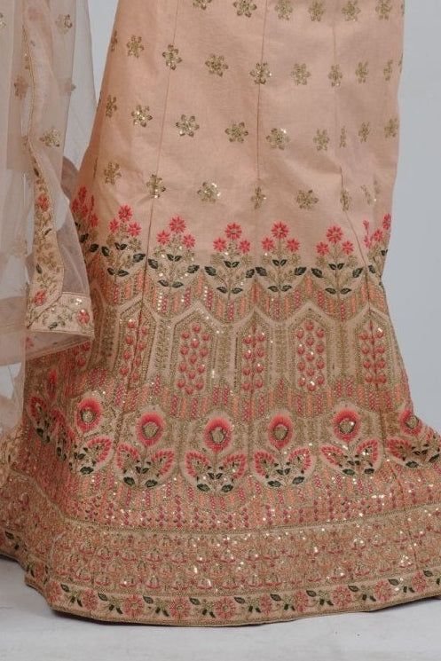 JCS Fashion's A-line Designer Lehenga with Embroidery and sequins LEHENGA JCS Fashions