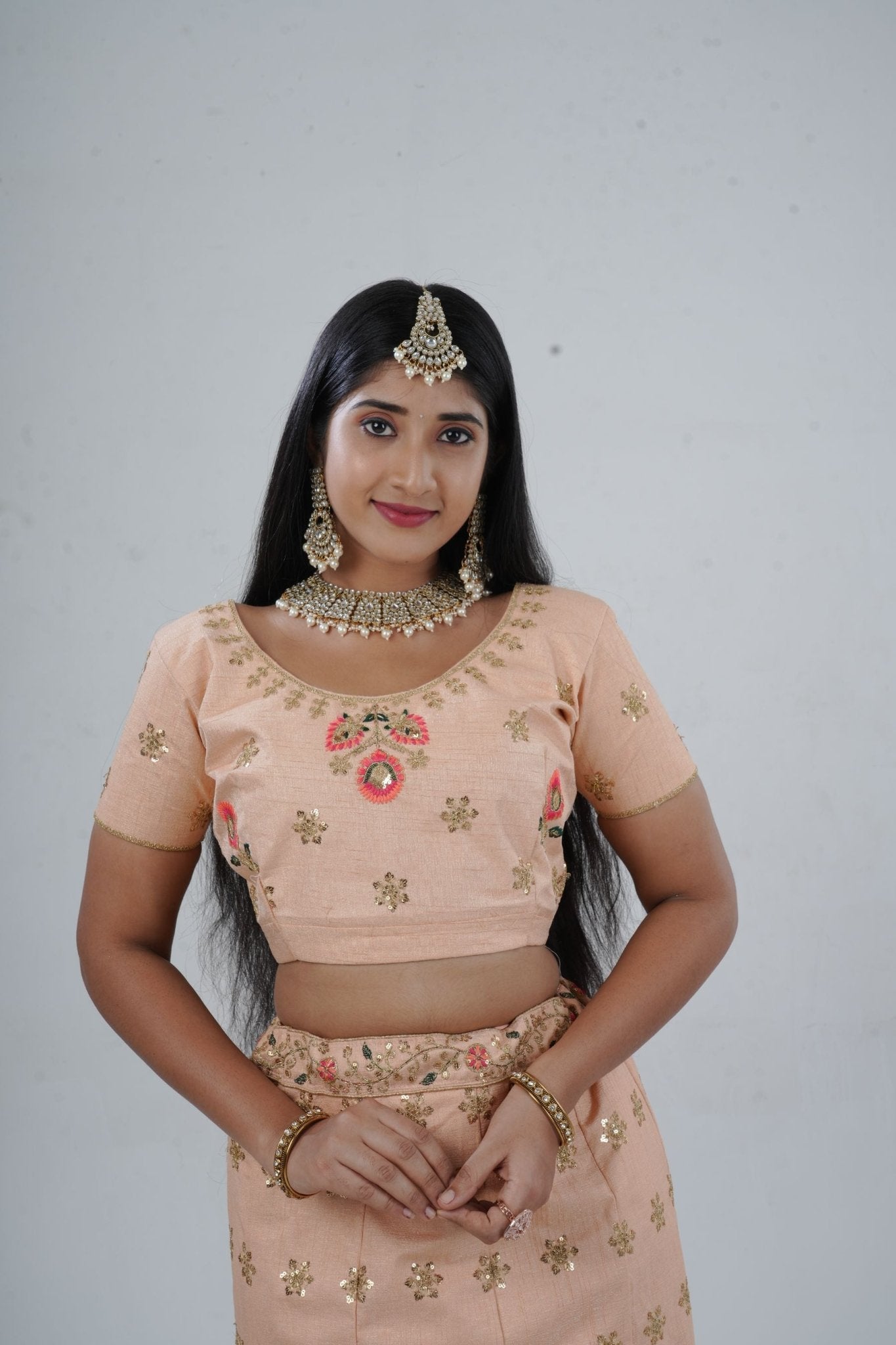 JCS Fashion's A-line Designer Lehenga with Embroidery and sequins LEHENGA JCS Fashions