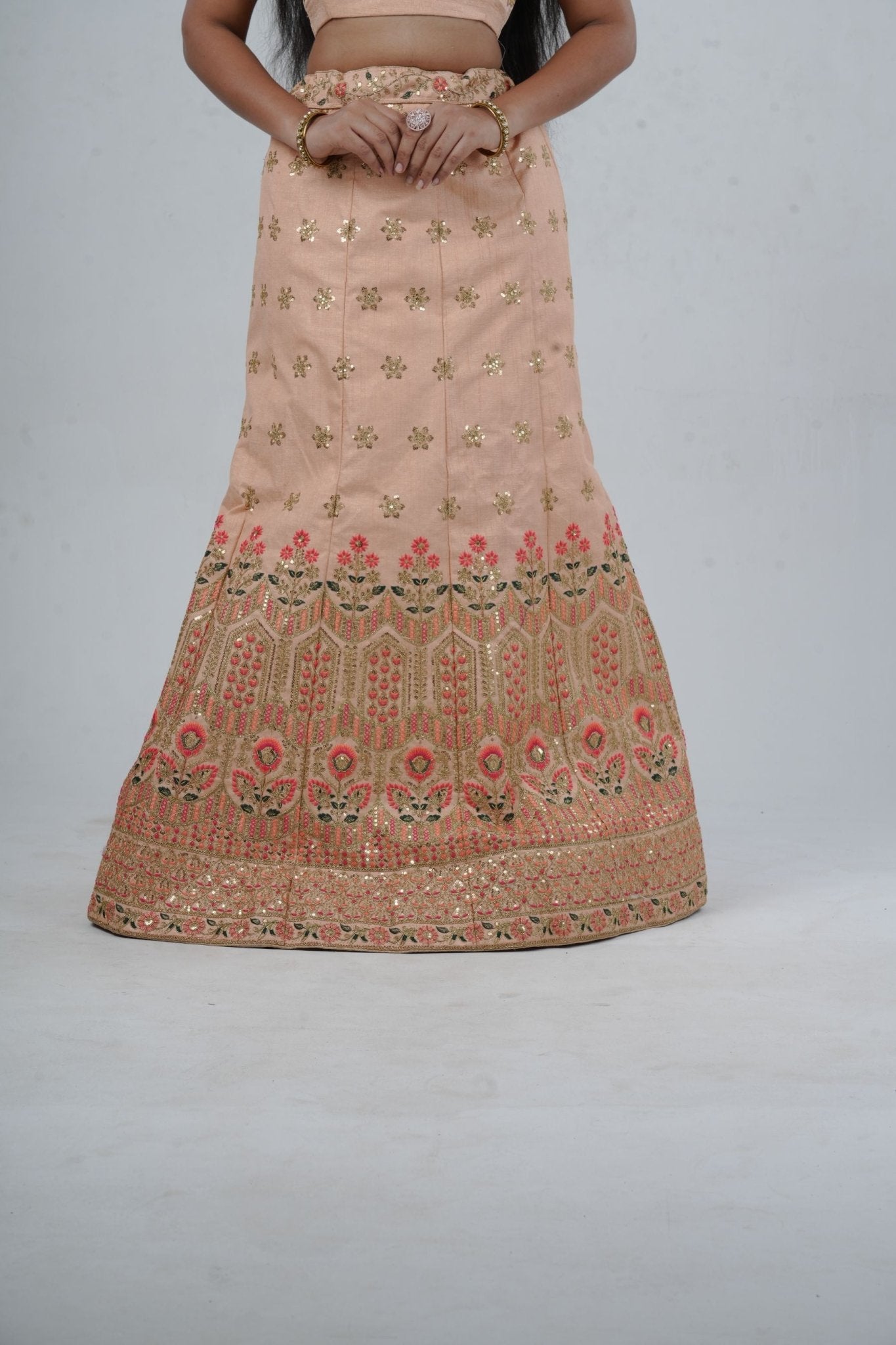 JCS Fashion's A-line Designer Lehenga with Embroidery and sequins LEHENGA JCS Fashions