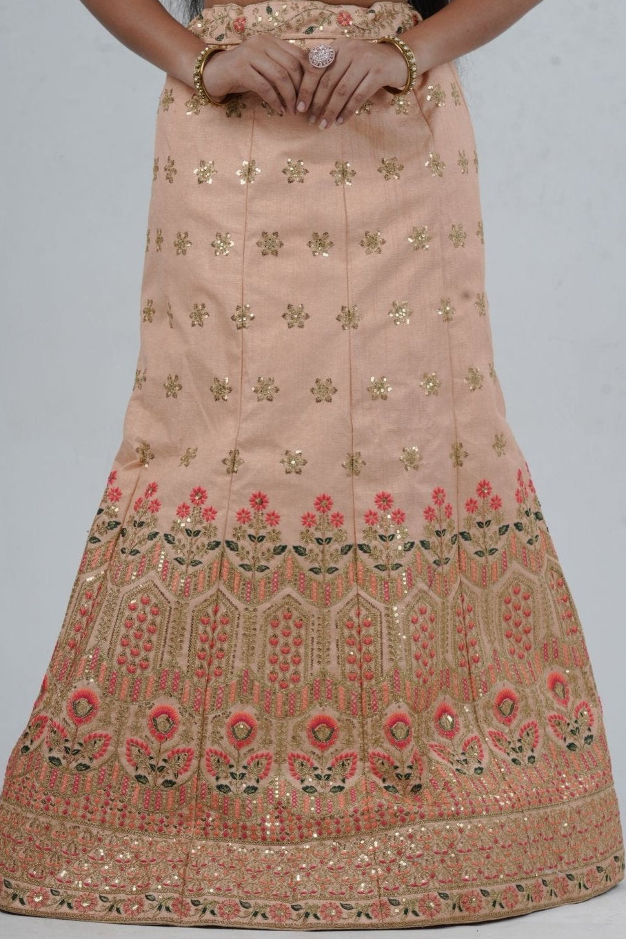 JCS Fashion's A-line Designer Lehenga with Embroidery and sequins LEHENGA JCS Fashions