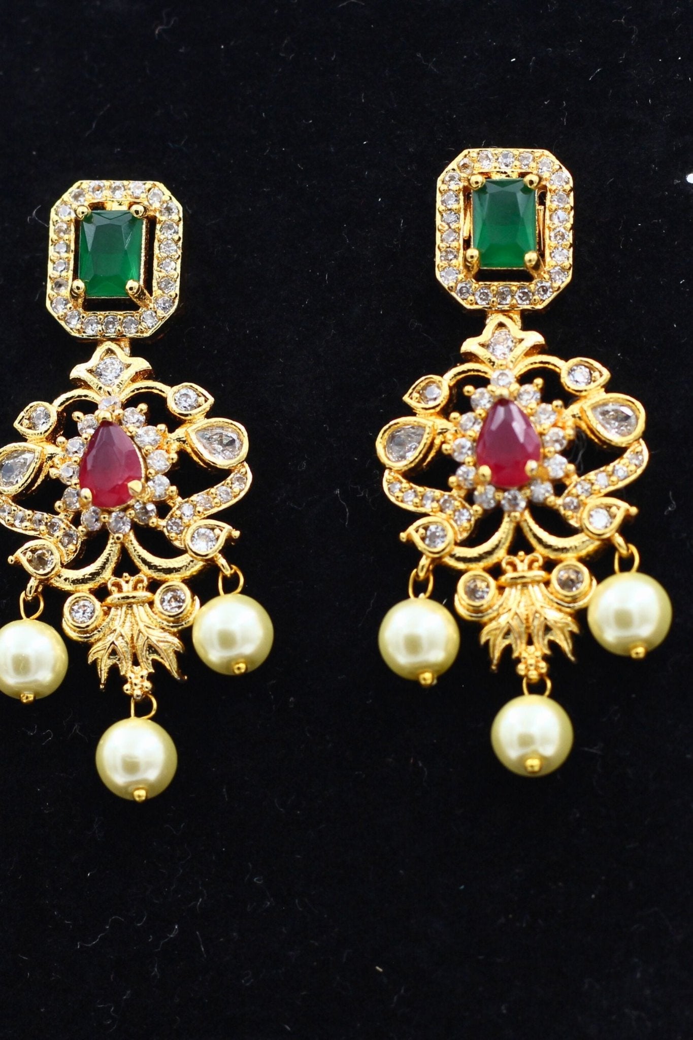 JCS Fashion's Luxurious 1 Gram Gold Necklace and Earring Set Jewelry JCS Fashions