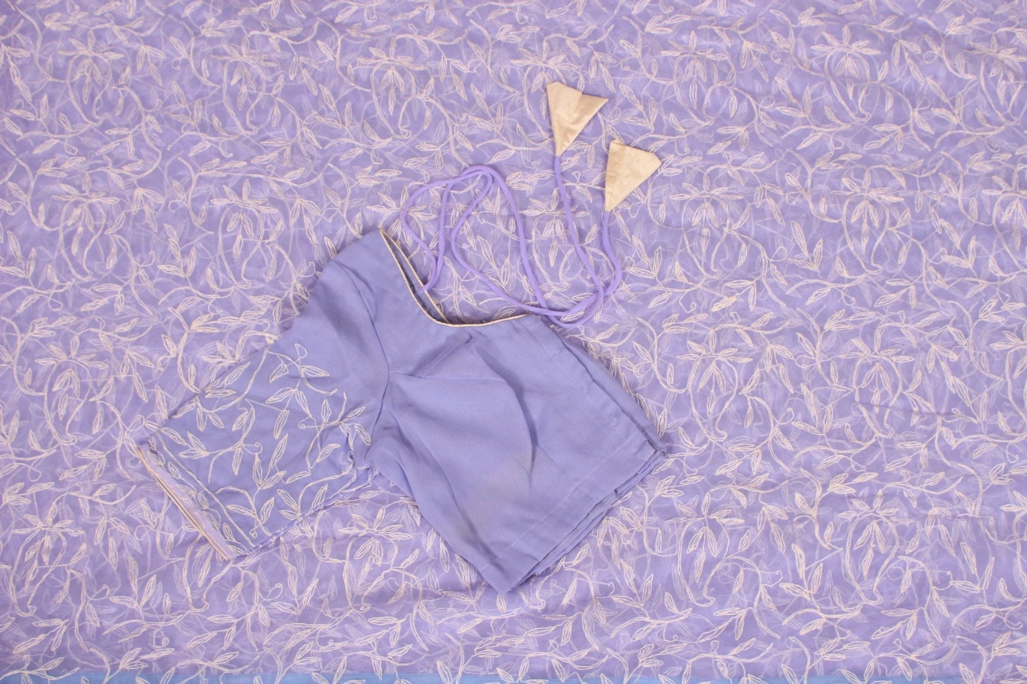 JCSFashions Lightweight Chikankari Georgette Saree with Stitched Blouse Saree JCS Fashions