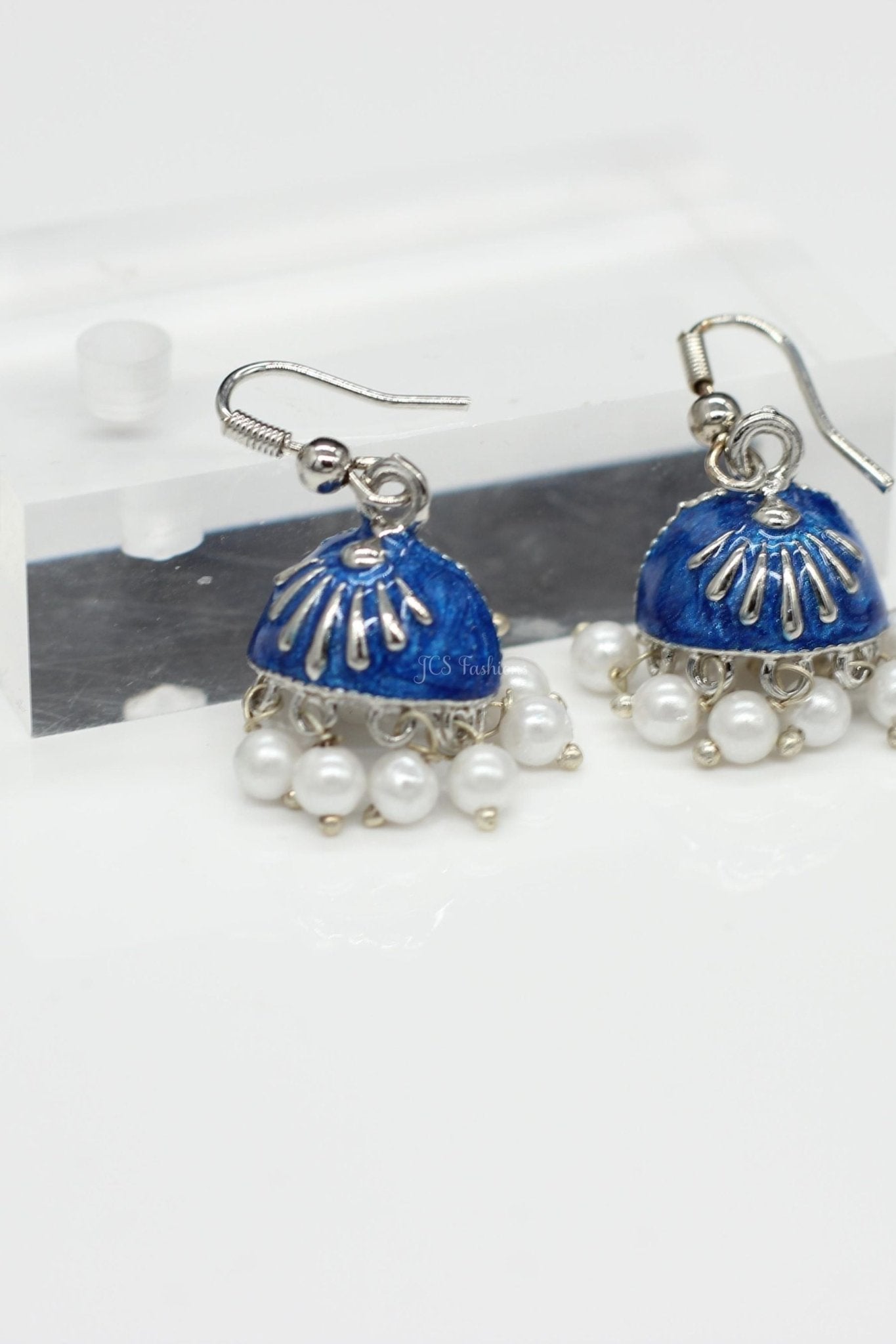 Jhumka Earrings With Imitation Pearls For Women, Hoop type Jewelry JCS Fashions