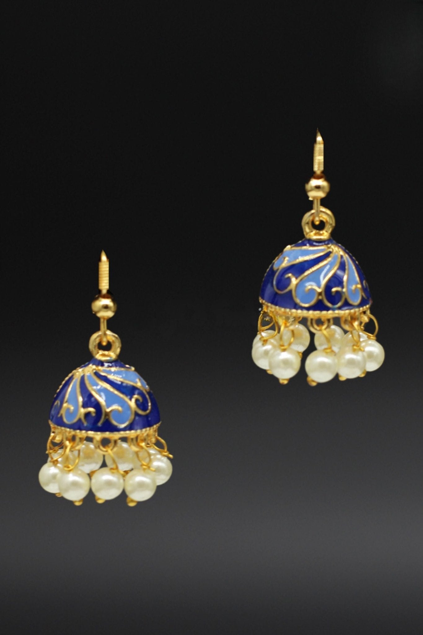 Jhumka Earrings With Imitation Pearls For Women, Hoop type Jewelry JCS Fashions