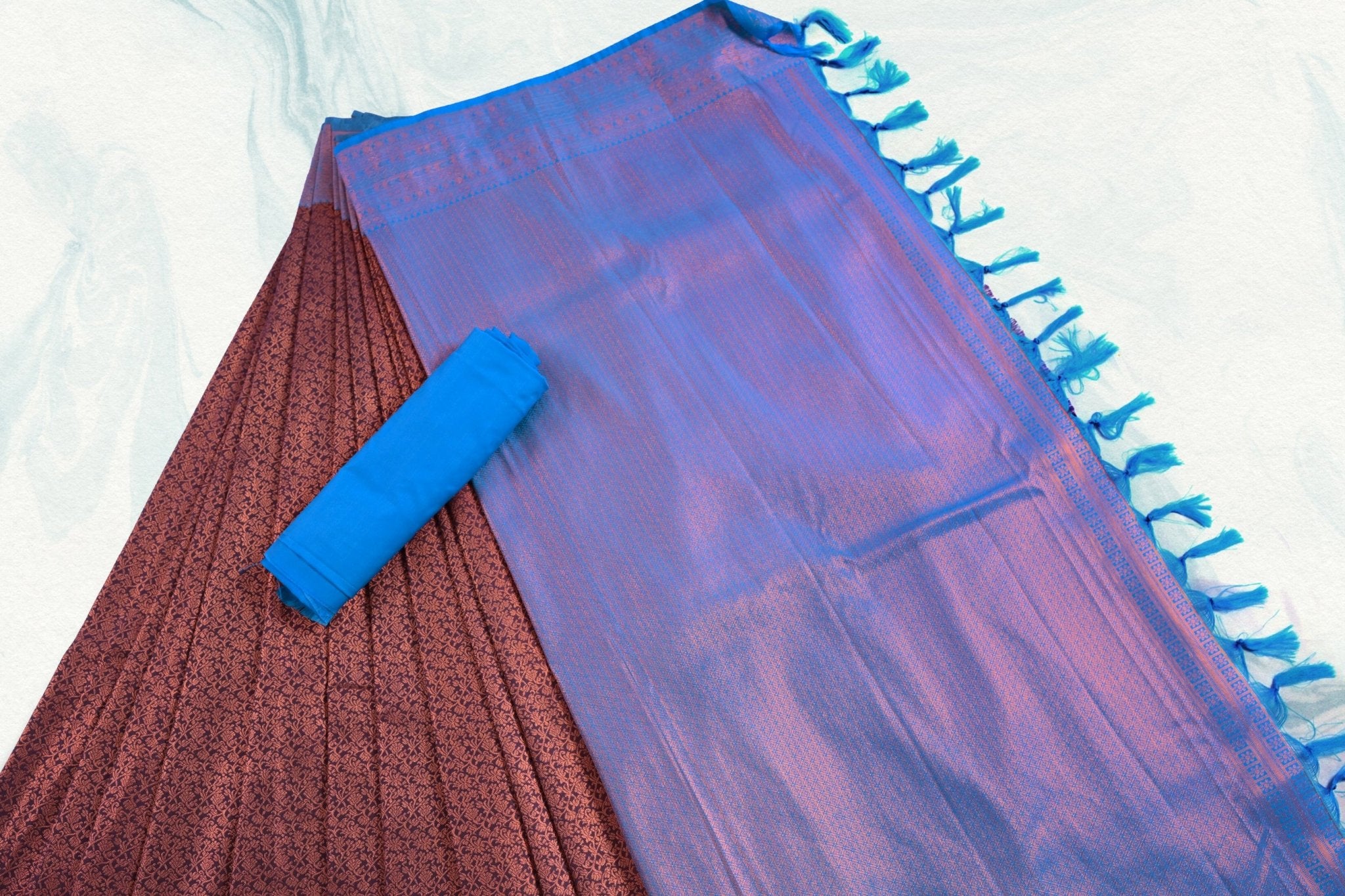 Kanchipuram Pure Silk Saree - Exquisite Handwoven Golden Design Elegance Saree JCS Fashions