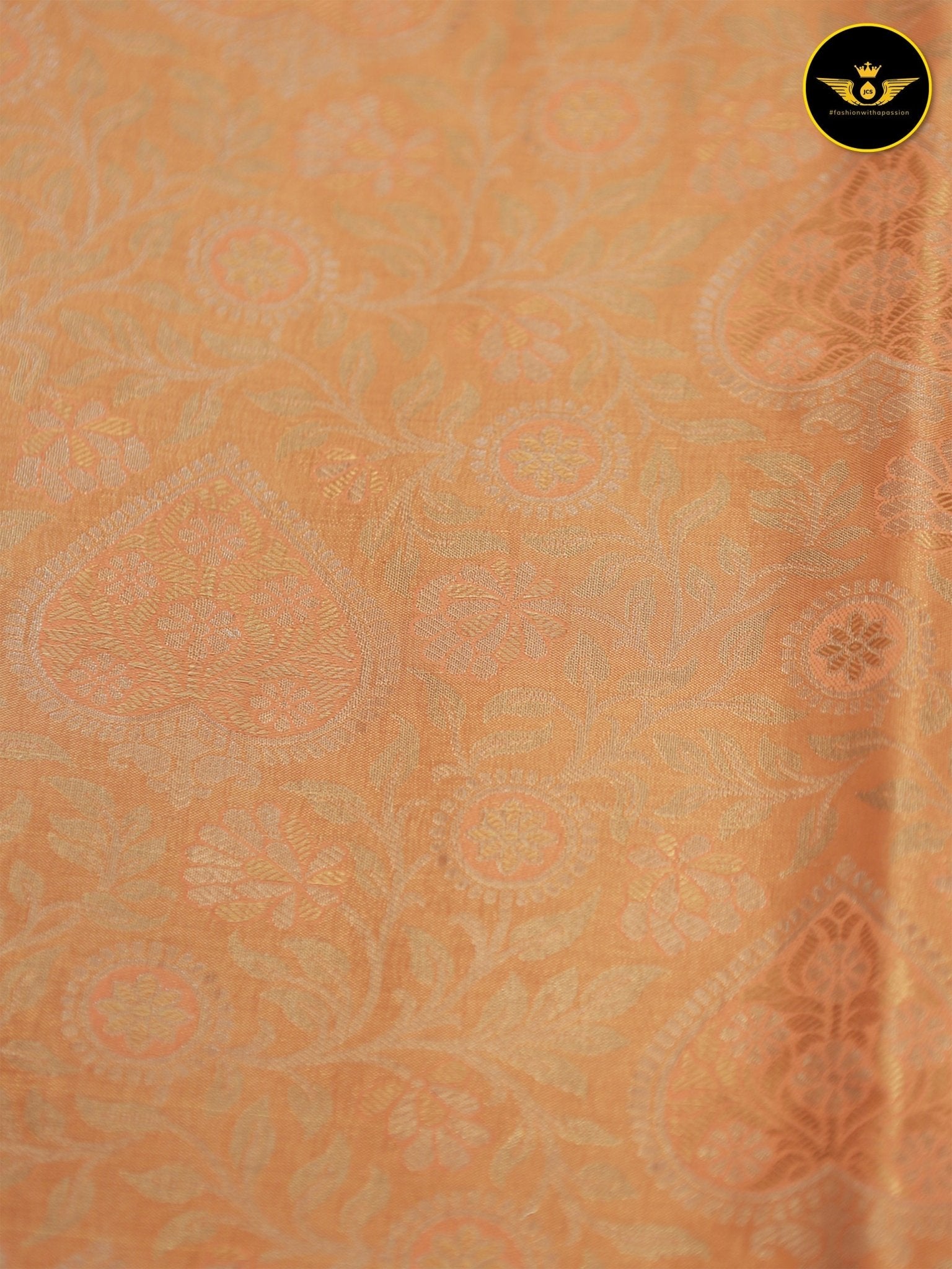 Kanchipuram Semi-Bridal Saree with Dazzling Zari Work throughout SAREE JCS Fashions