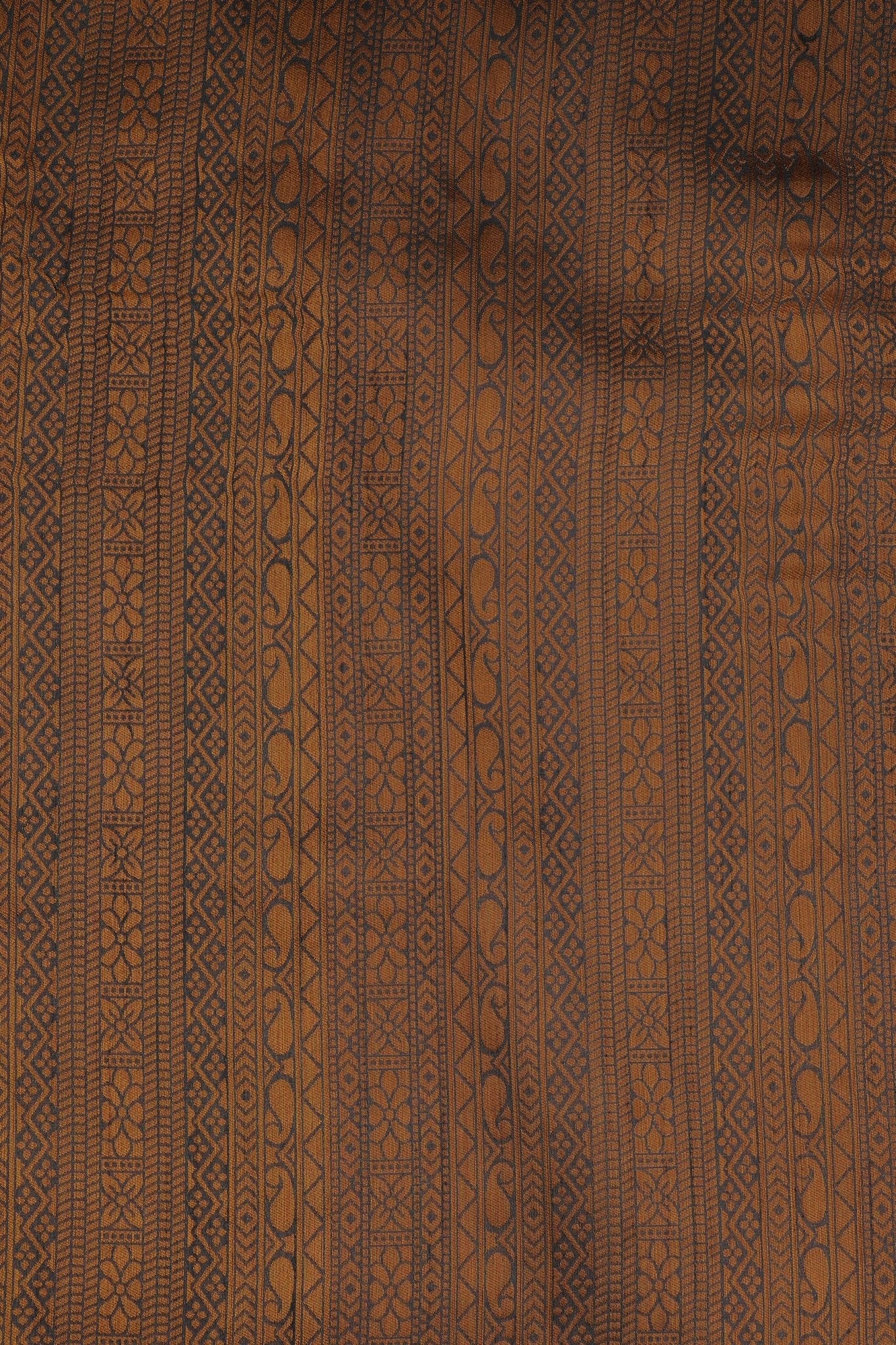 Kanchipuram Semi-Silk Saree with Rising Border & Stitched Blouse Saree JCS Fashions