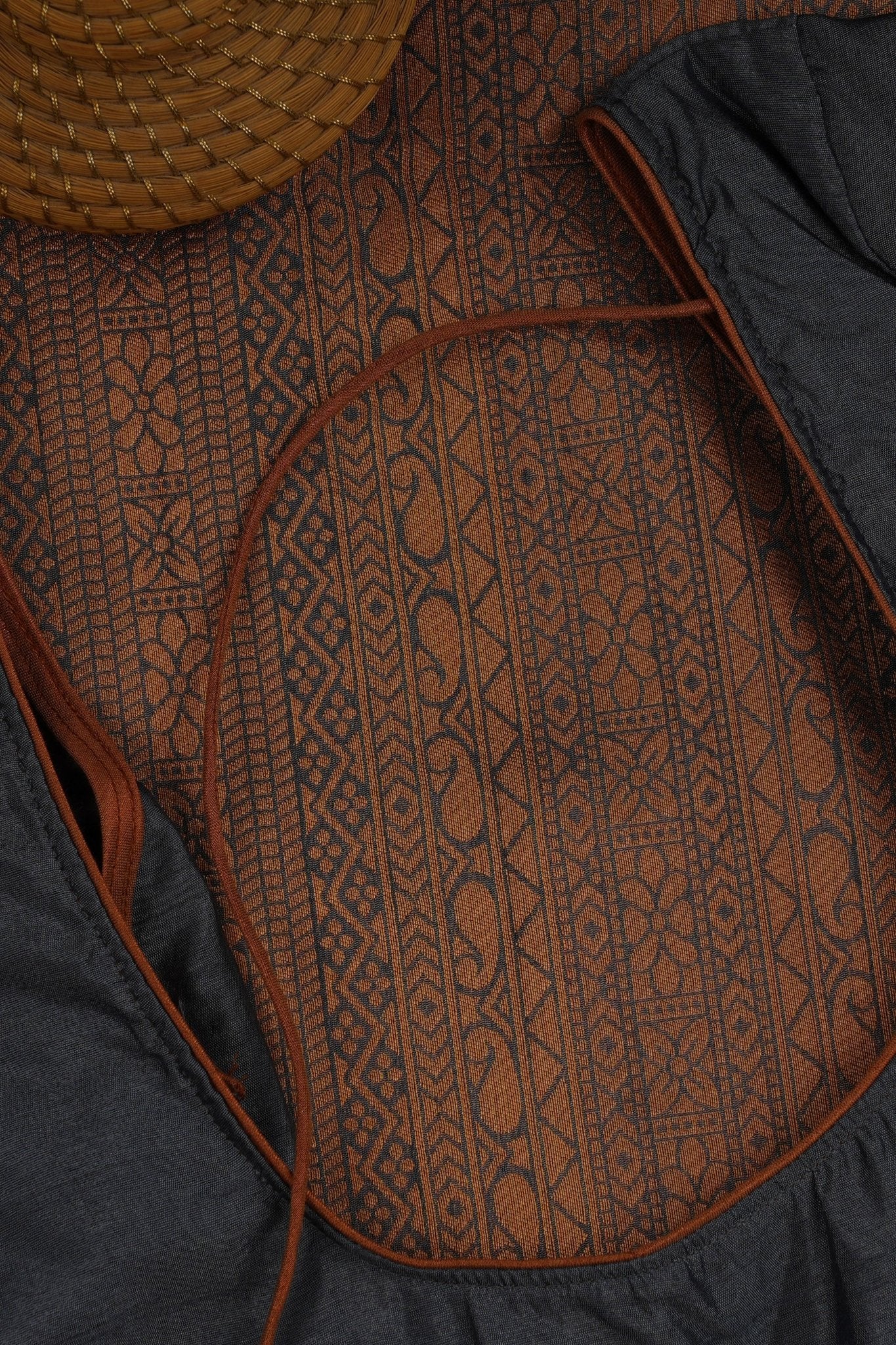 Kanchipuram Semi-Silk Saree with Rising Border & Stitched Blouse Saree JCS Fashions