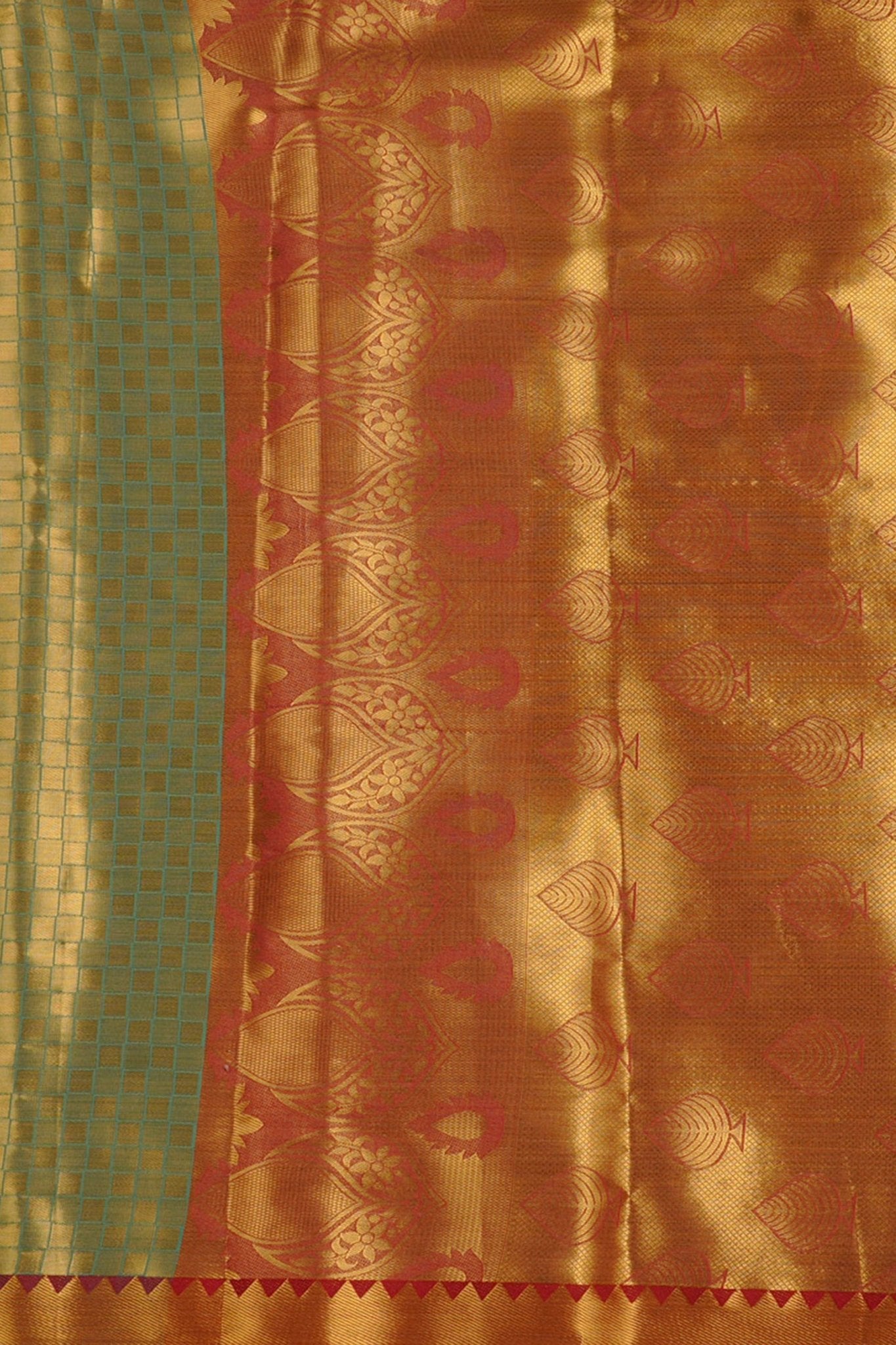 Kanjivaram Elegance: Pure Zari Weaving Saree, Contrast Border |JCSFashions SAREE JCS Fashions