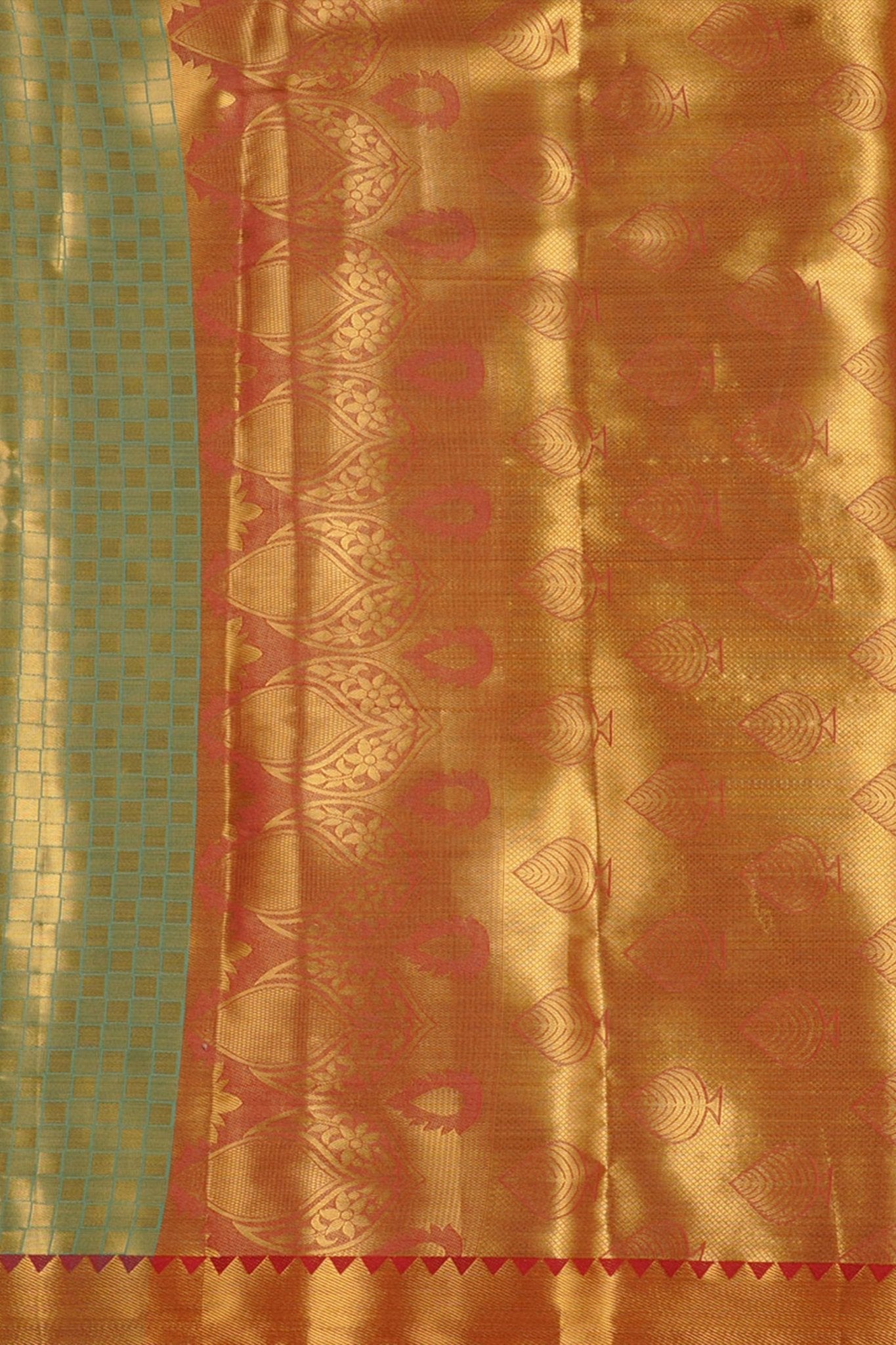 Kanjivaram Elegance: Pure Zari Weaving Saree, Contrast Border |JCSFashions SAREE JCS Fashions