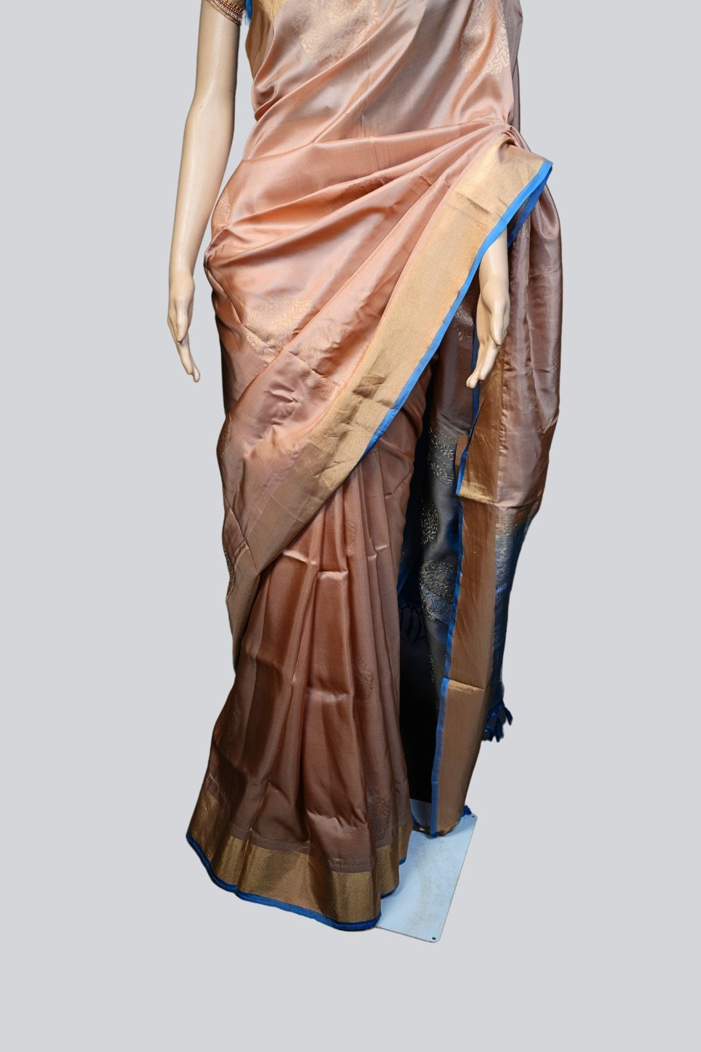 Kanjivaram Silk Set: Silver and Gold Zari Sarees with Butta Concept SAREE JCS Fashions