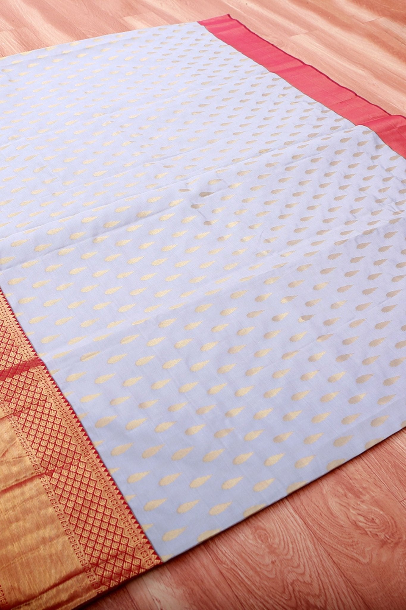 Korvai Buttis Semi Silk Saree - Designer Tassels & Maggam Work Blouse SAREE JCS Fashions