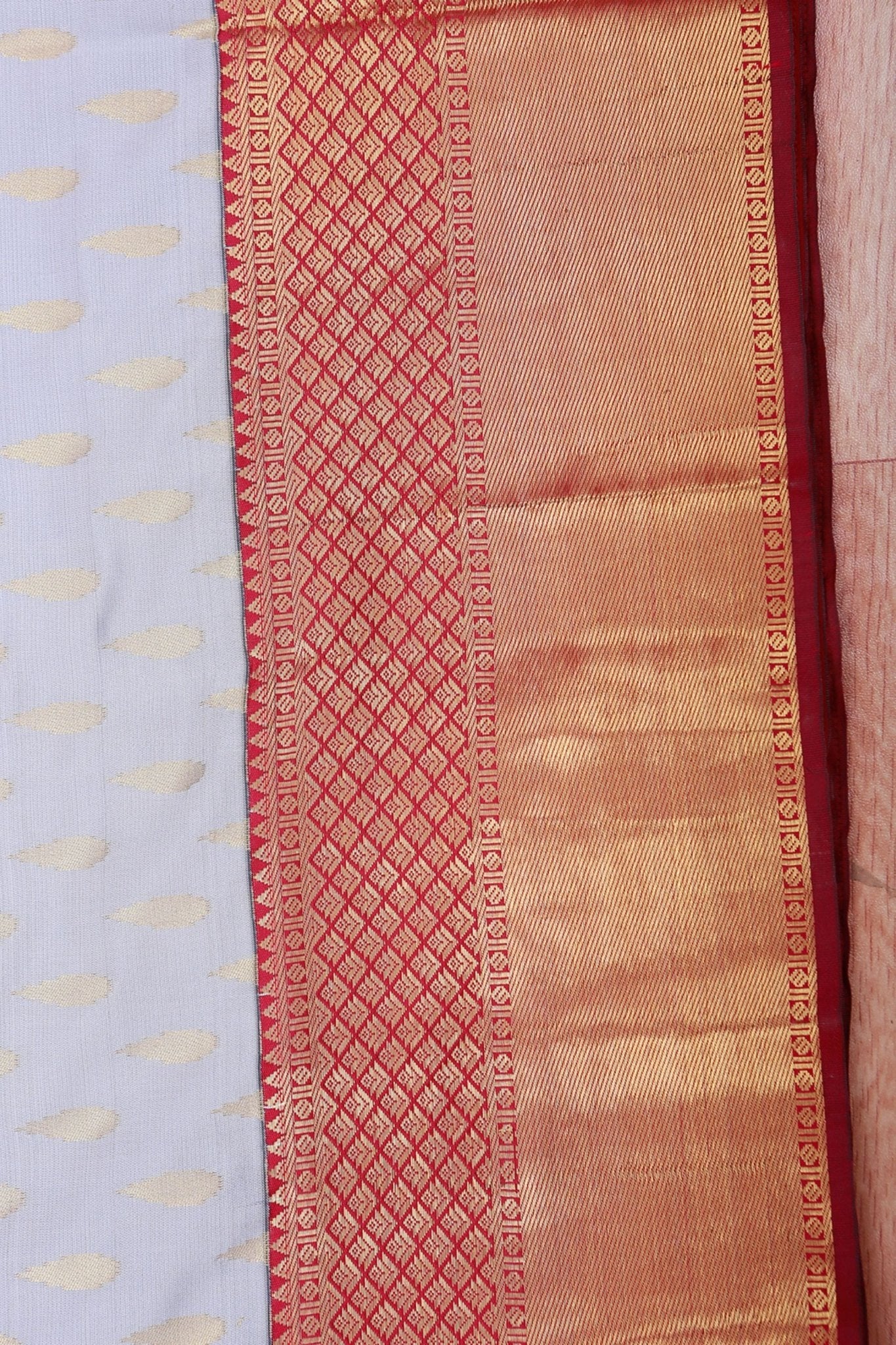Korvai Buttis Semi Silk Saree - Designer Tassels & Maggam Work Blouse SAREE JCS Fashions