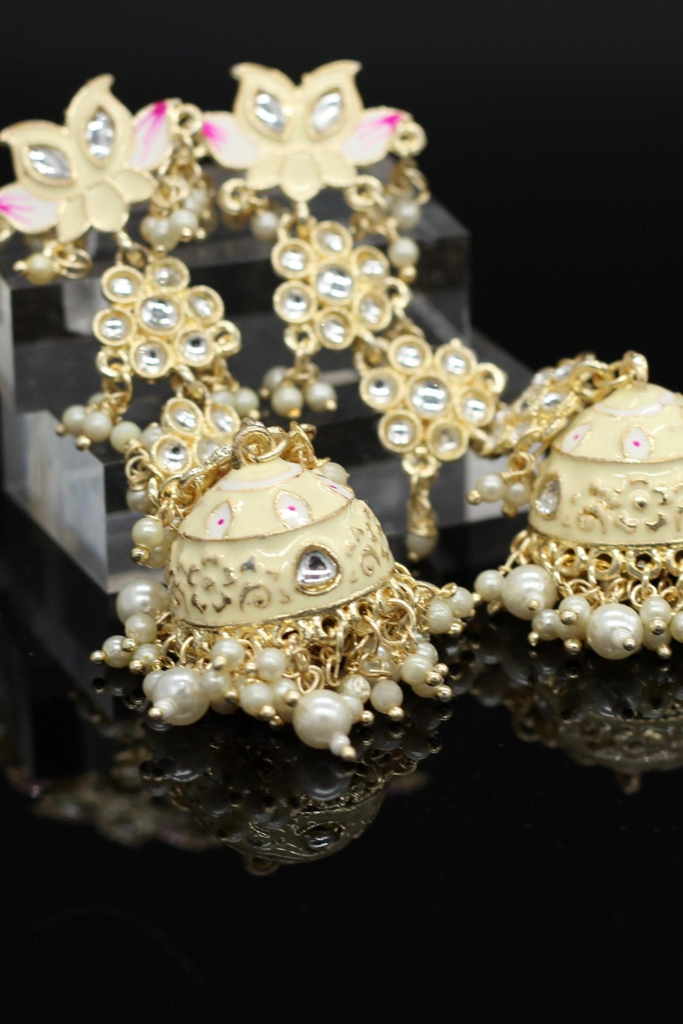 Kundan Long earring With Jhumka For Women | JCSFashions Jewelry JCS Fashions