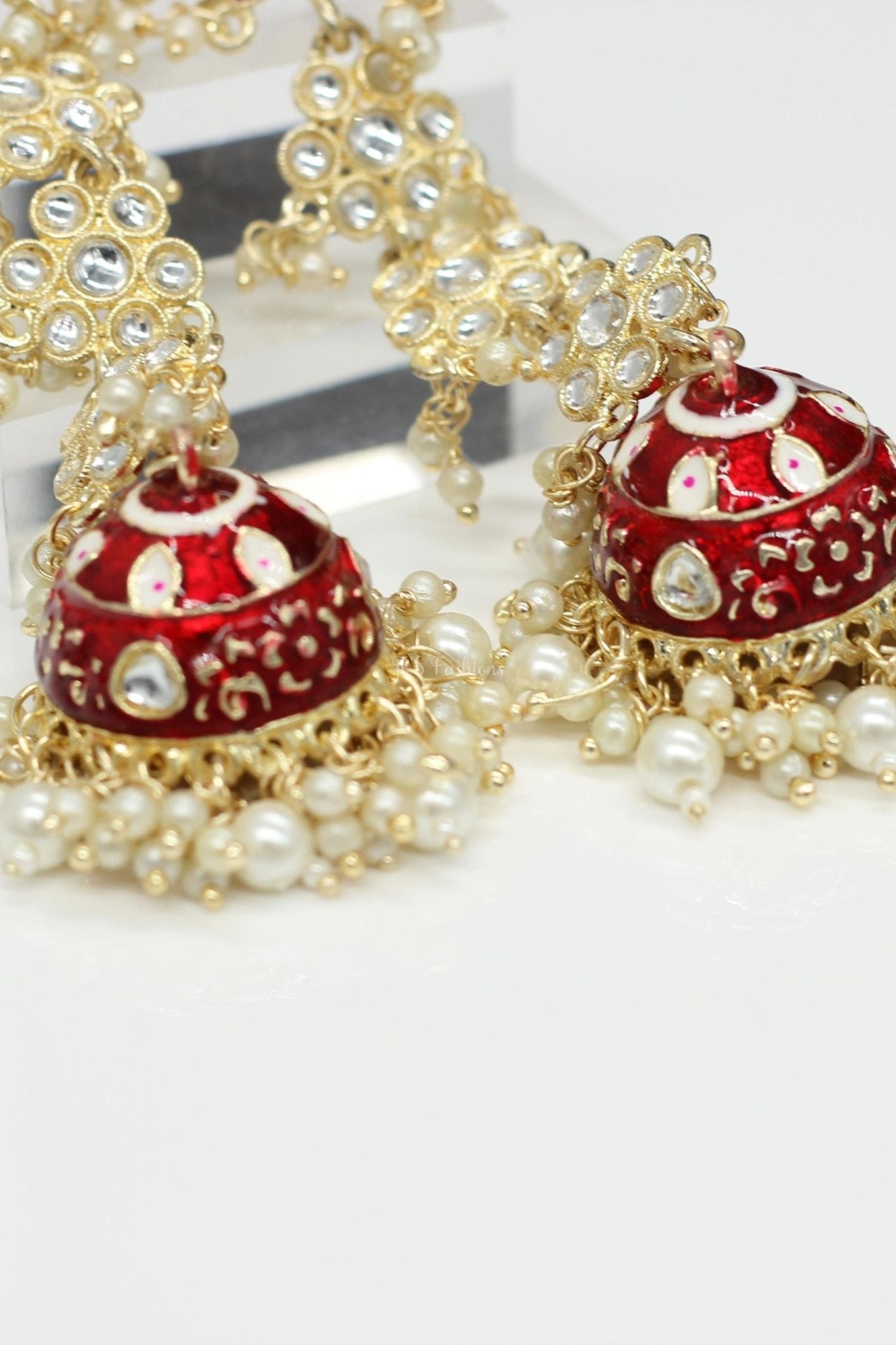 Kundan Long earring With Jhumka For Women | JCSFashions Jewelry JCS Fashions