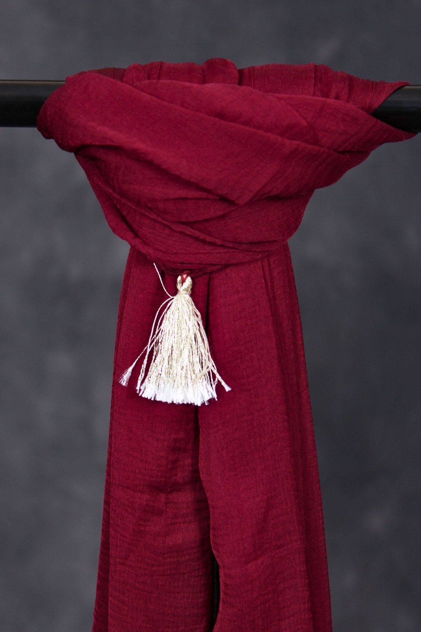 Lustrous Soft Chiffon Dupatta with Tassel Embellishments by JCSFashions Dupatta JCS Fashions