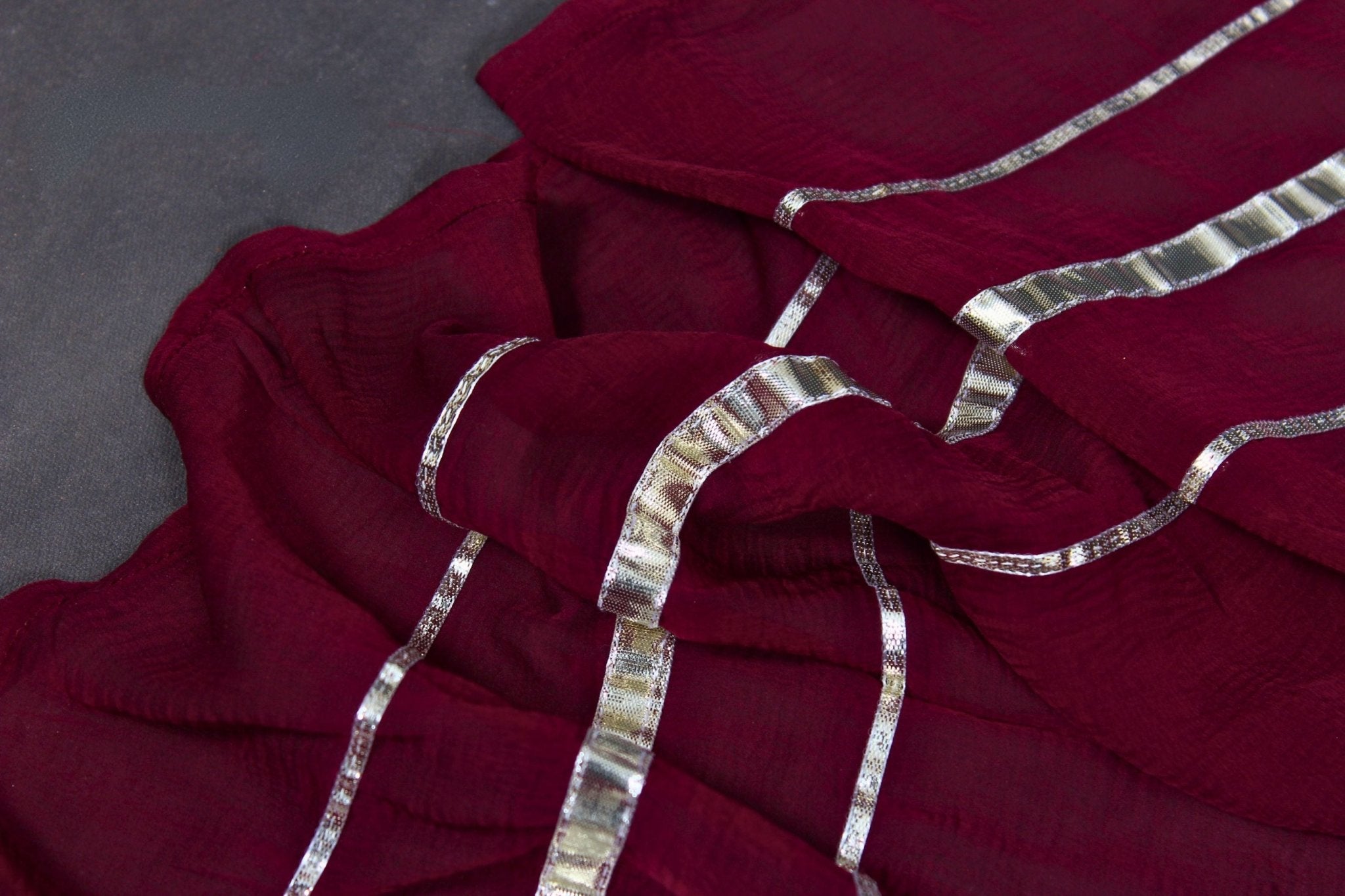 Lustrous Soft Chiffon Dupatta with Tassel Embellishments by JCSFashions Dupatta JCS Fashions