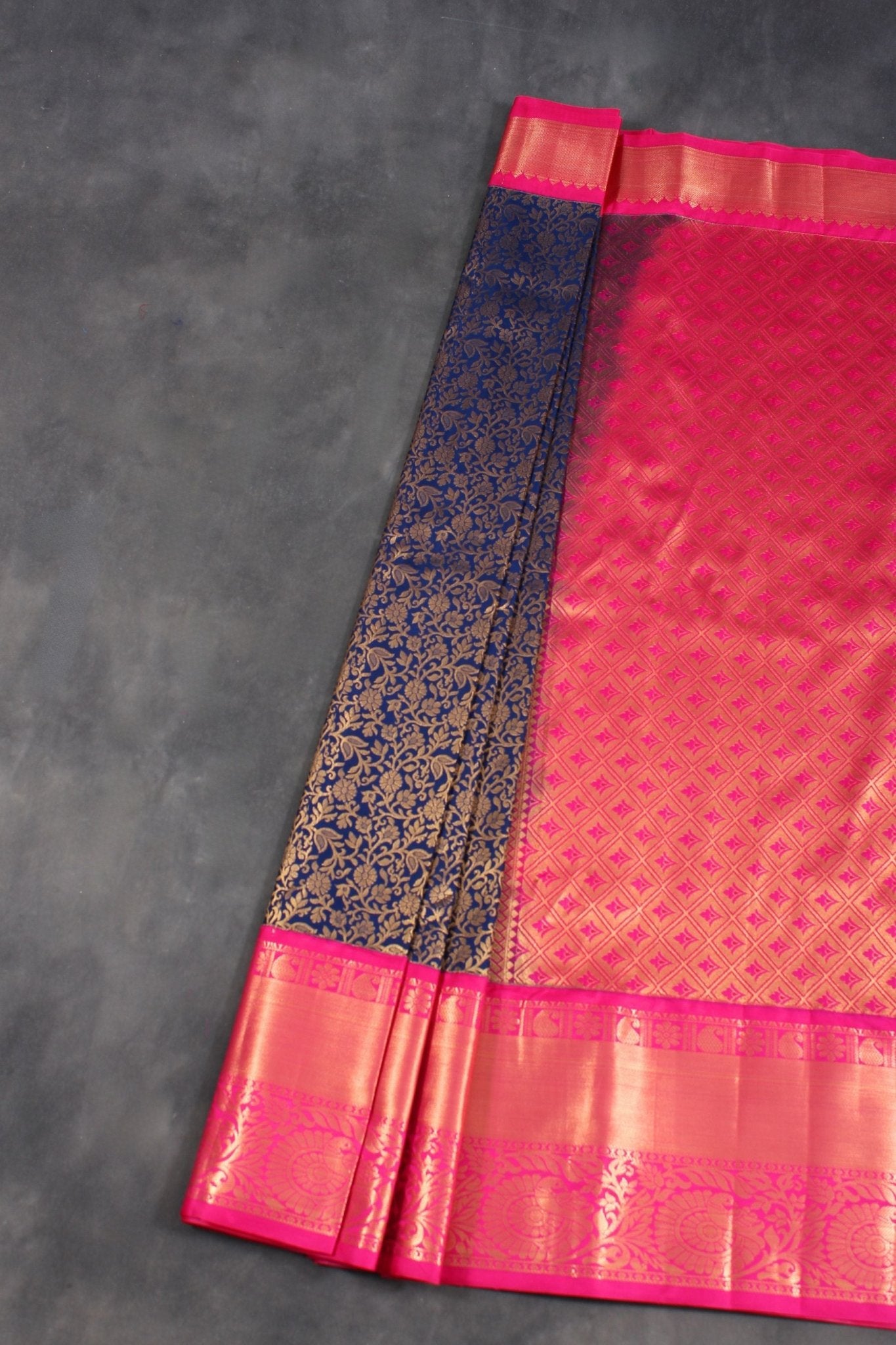 Luxurious Kanchipuram Silk Saree with Grand Pallu and Floral Design Saree JCS Fashions