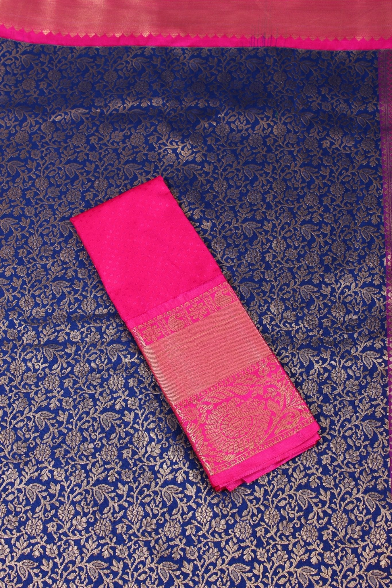 Luxurious Kanchipuram Silk Saree with Grand Pallu and Floral Designs Saree JCS Fashions