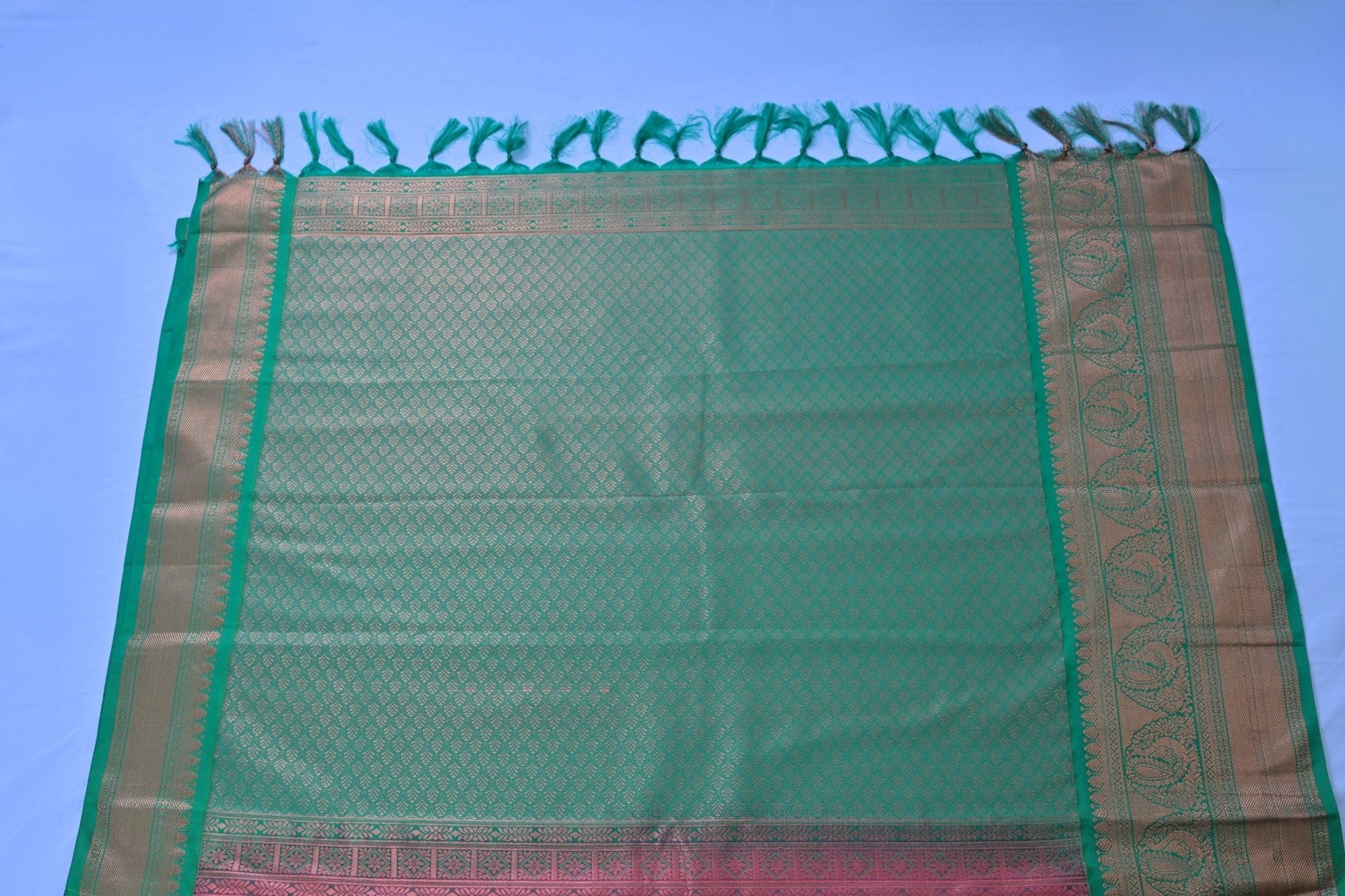 Luxurious Kanchipuram Silk Saree with Unique Border Design Saree JCS Fashions