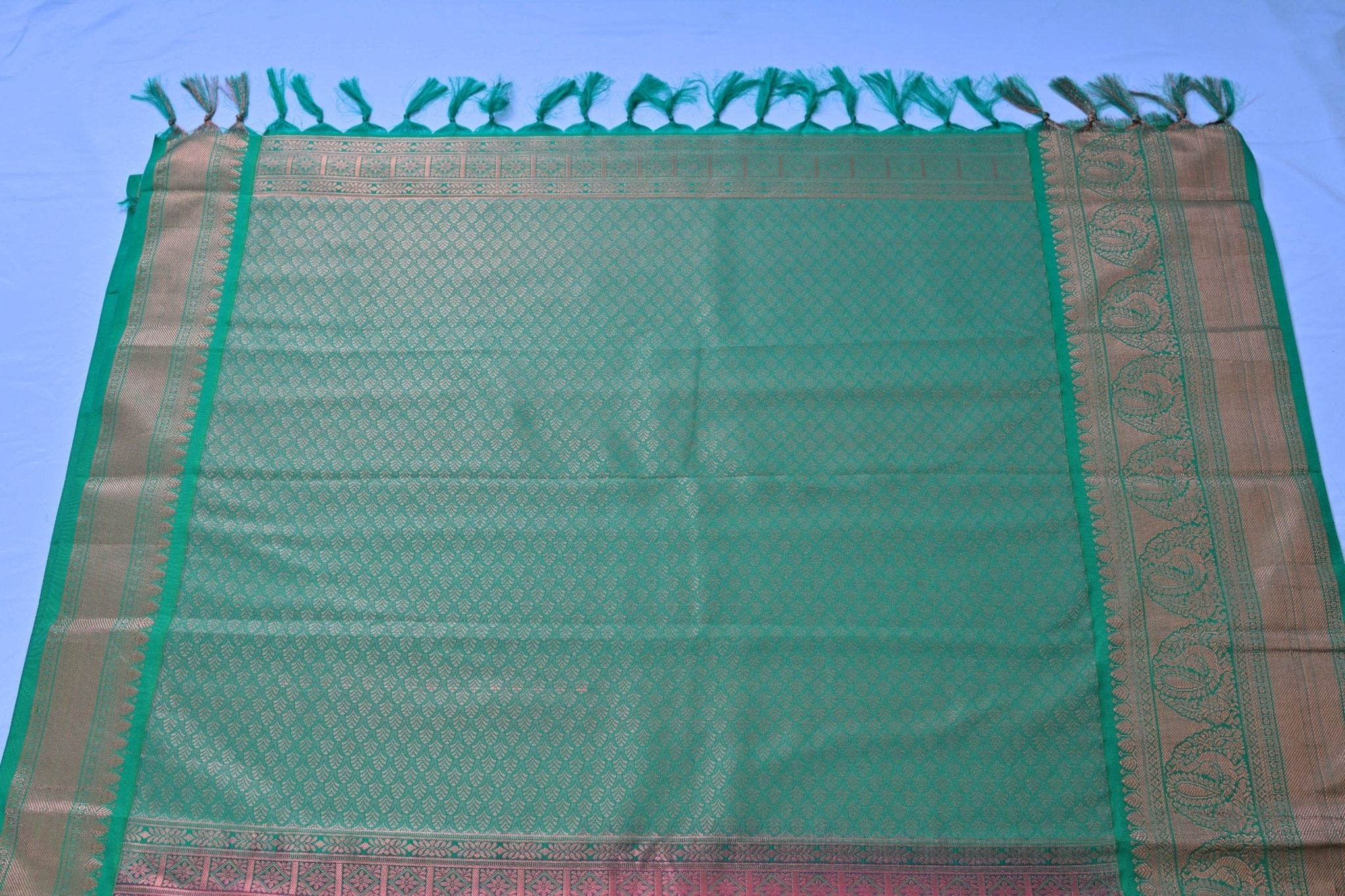 Luxurious Kanchipuram Silk Saree with Unique Border Design Saree JCS Fashions