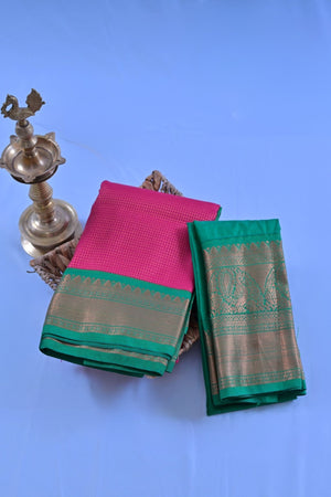 Red Kanchipuram Silk Saree with Border Design