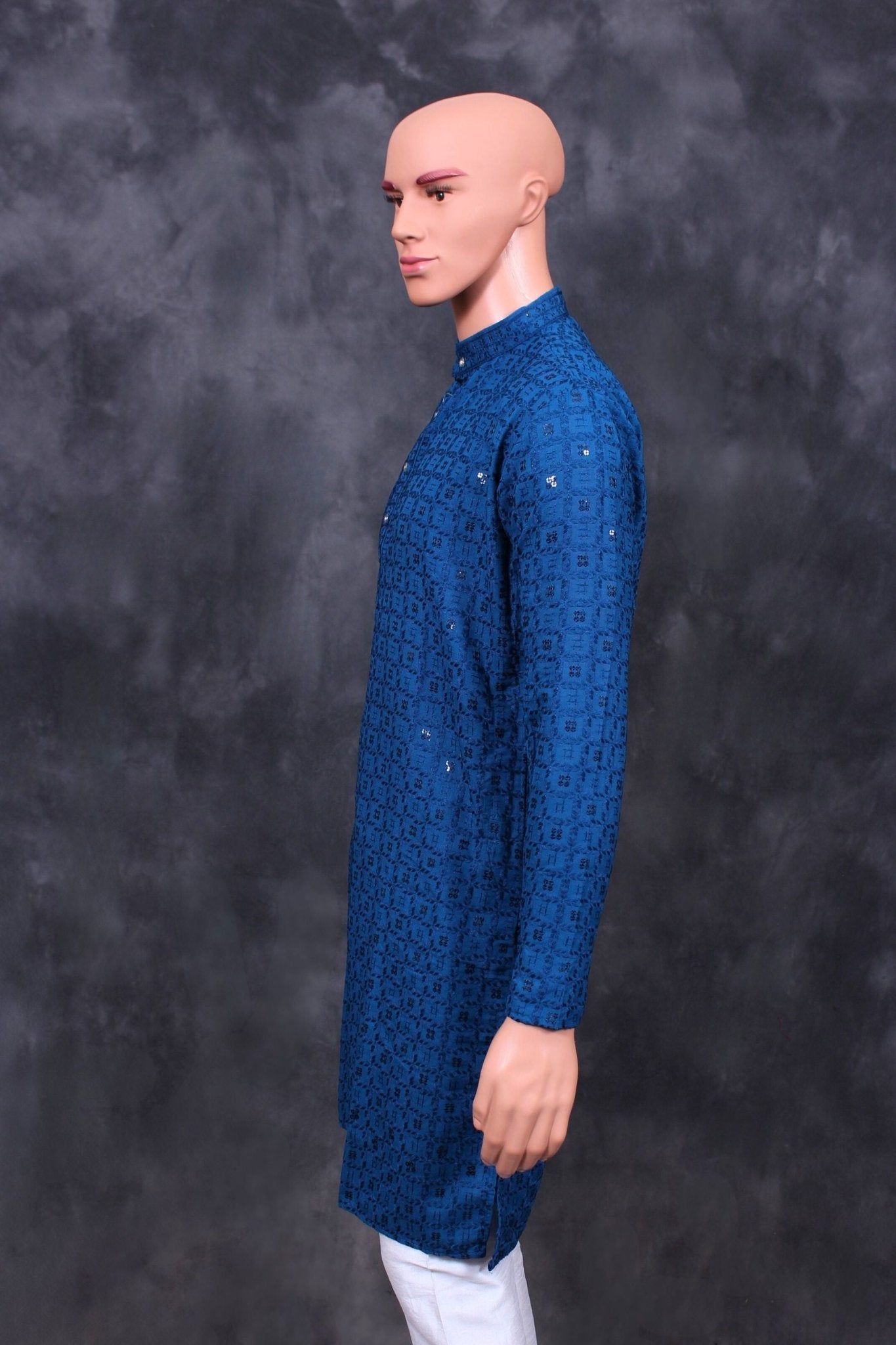 Luxurious Men's Lakhnavi Embroidered Sequin Kurta - JCS Fashions Men JCS Fashions