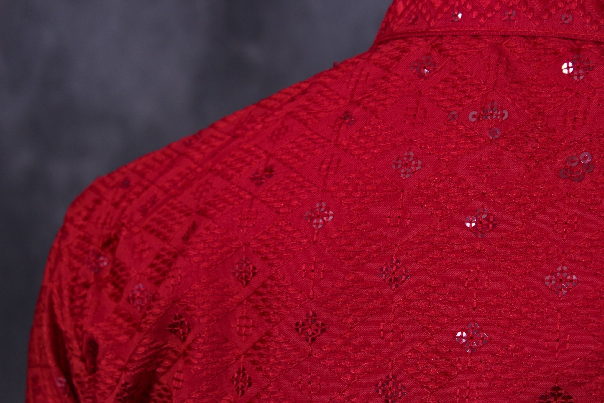 Luxurious Men's Lakhnavi Kurta with Resham & Sequin Detail - JCSFashions Men JCS Fashions