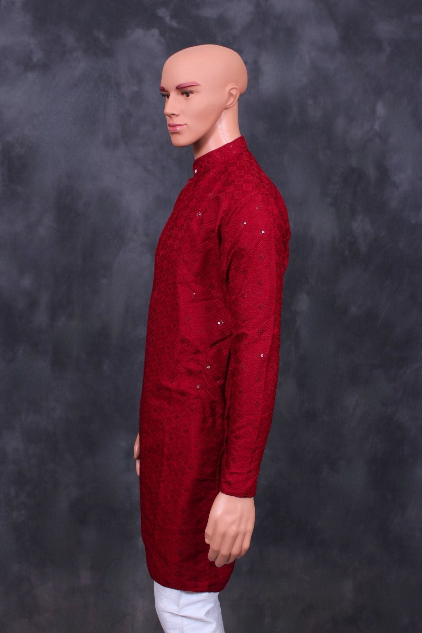 Luxurious Men's Lakhnavi Kurta with Resham & Sequin Detail - JCSFashions Men JCS Fashions
