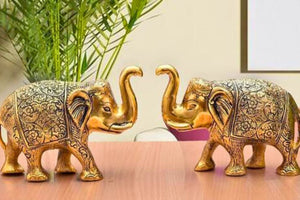 Gold Handcrafted Metal Showpiece - Collectible