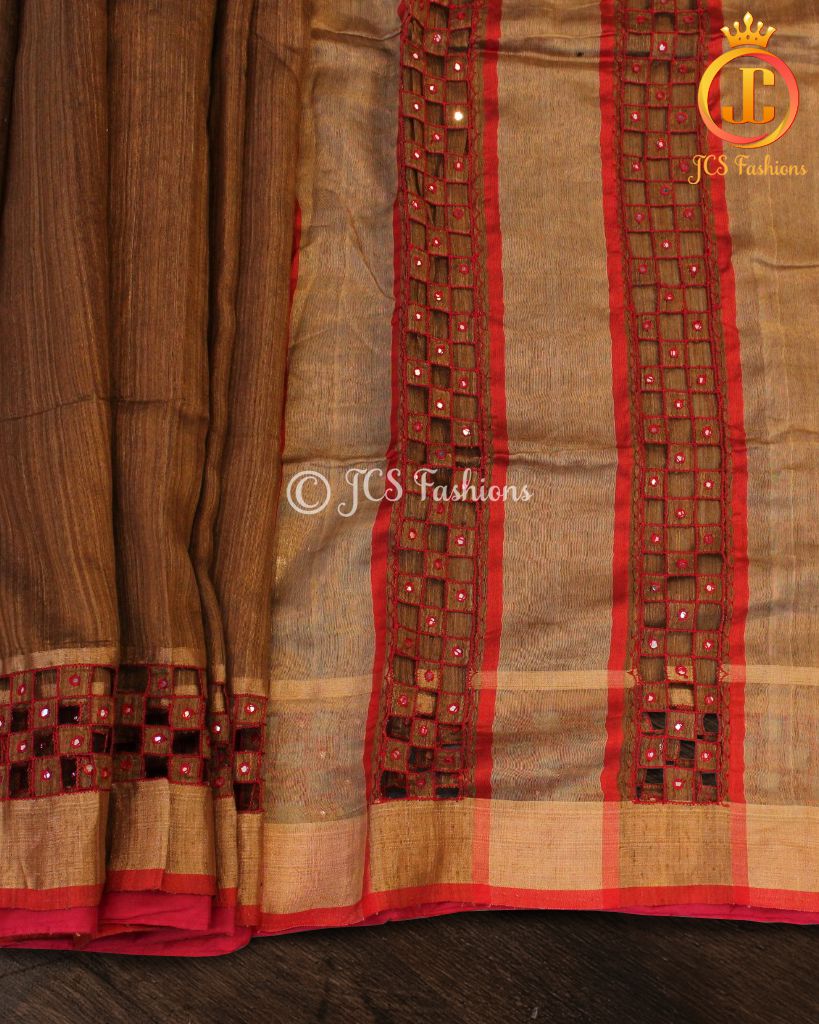 Matka Silk Saree with Cut Work Pallu |JCS Fashions SAREE JCS Fashions