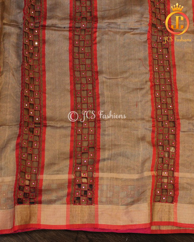 Matka Silk Saree with Cut Work Pallu |JCS Fashions SAREE JCS Fashions