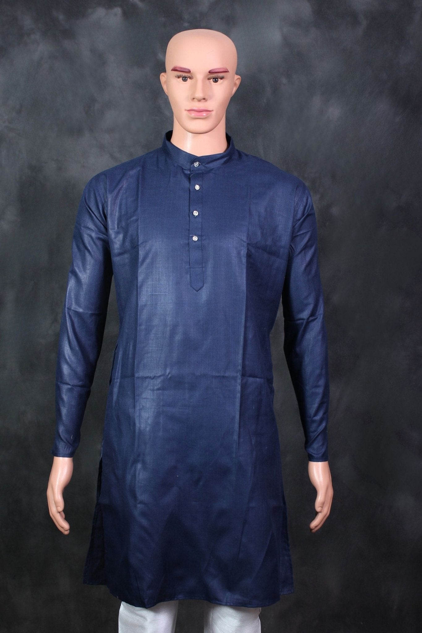 Men's Cotton Kurta: Timeless Comfort in Traditional Elegance Men JCS Fashions Navy Blue Medium (38)