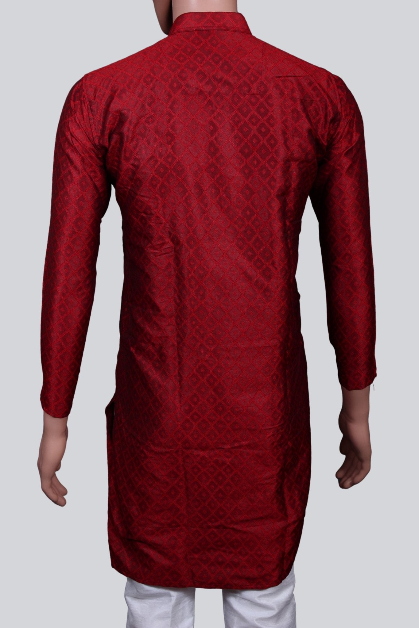 Men's Diamond Pattern Kurta: Ethnic Elegance Meets Modern Comfort Men JCS Fashions