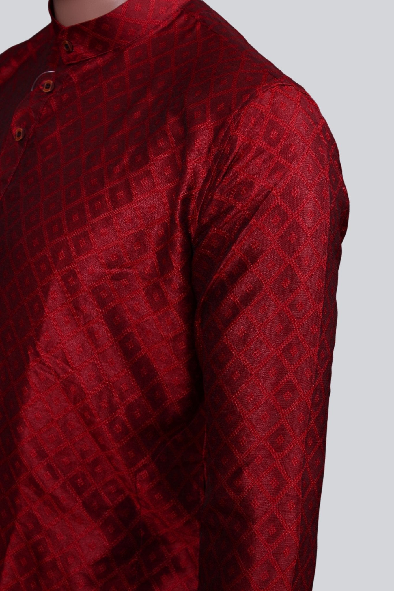 Men's Diamond Pattern Kurta: Ethnic Elegance Meets Modern Comfort Men JCS Fashions