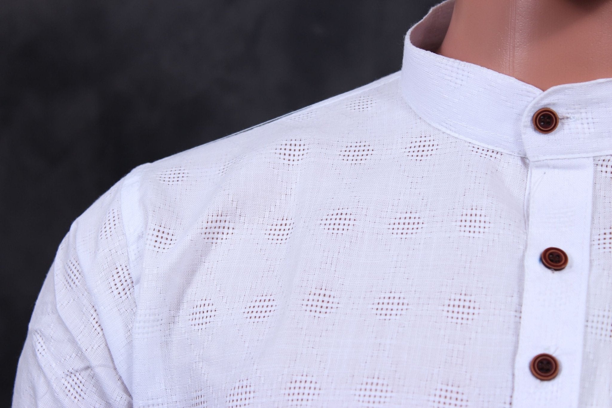 Men's Elegant Diamond Patterned 100% Cotton Kurta - JCS Fashions Men JCS Fashions