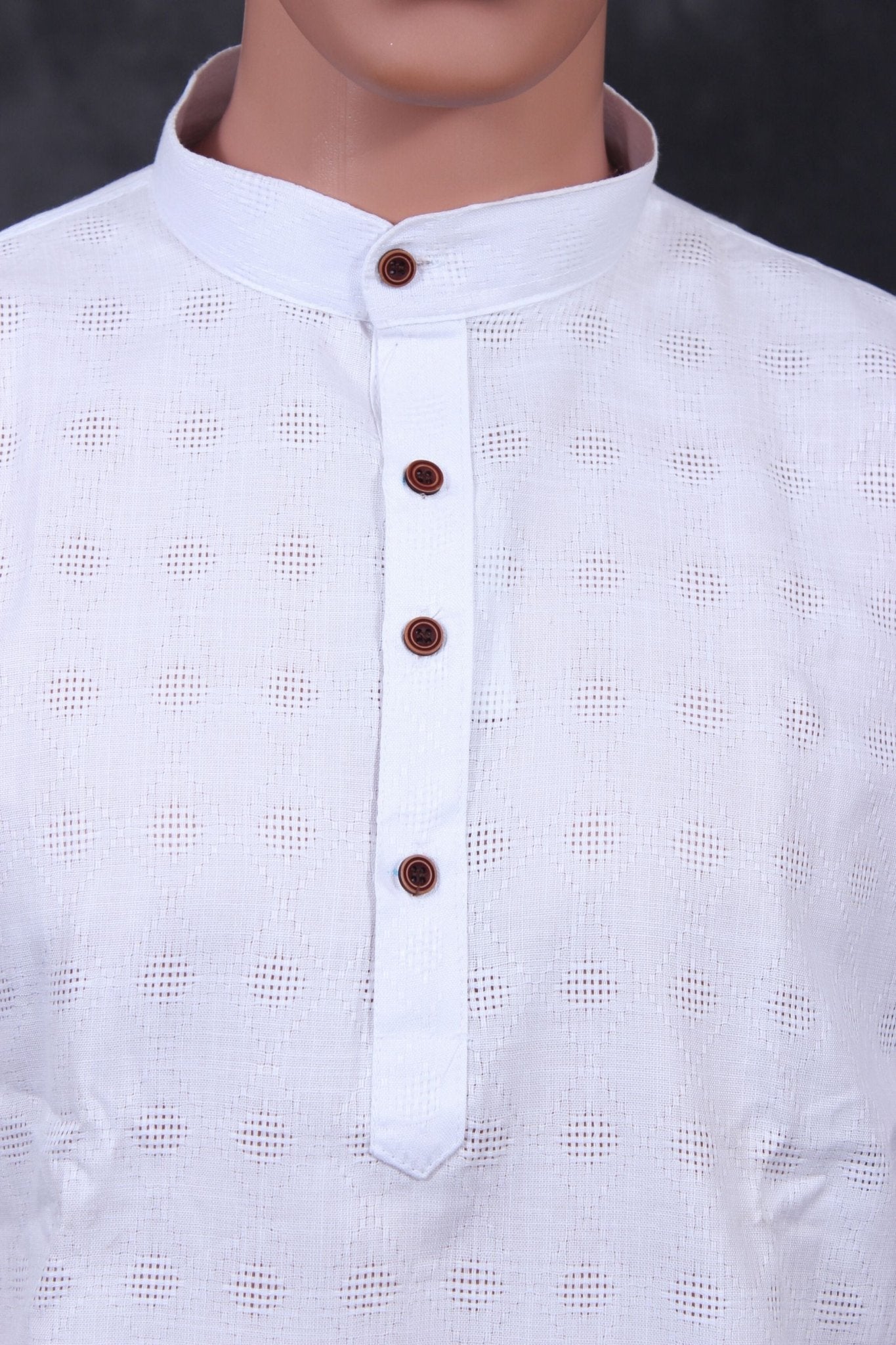 Men's Elegant Diamond Patterned 100% Cotton Kurta - JCS Fashions Men JCS Fashions