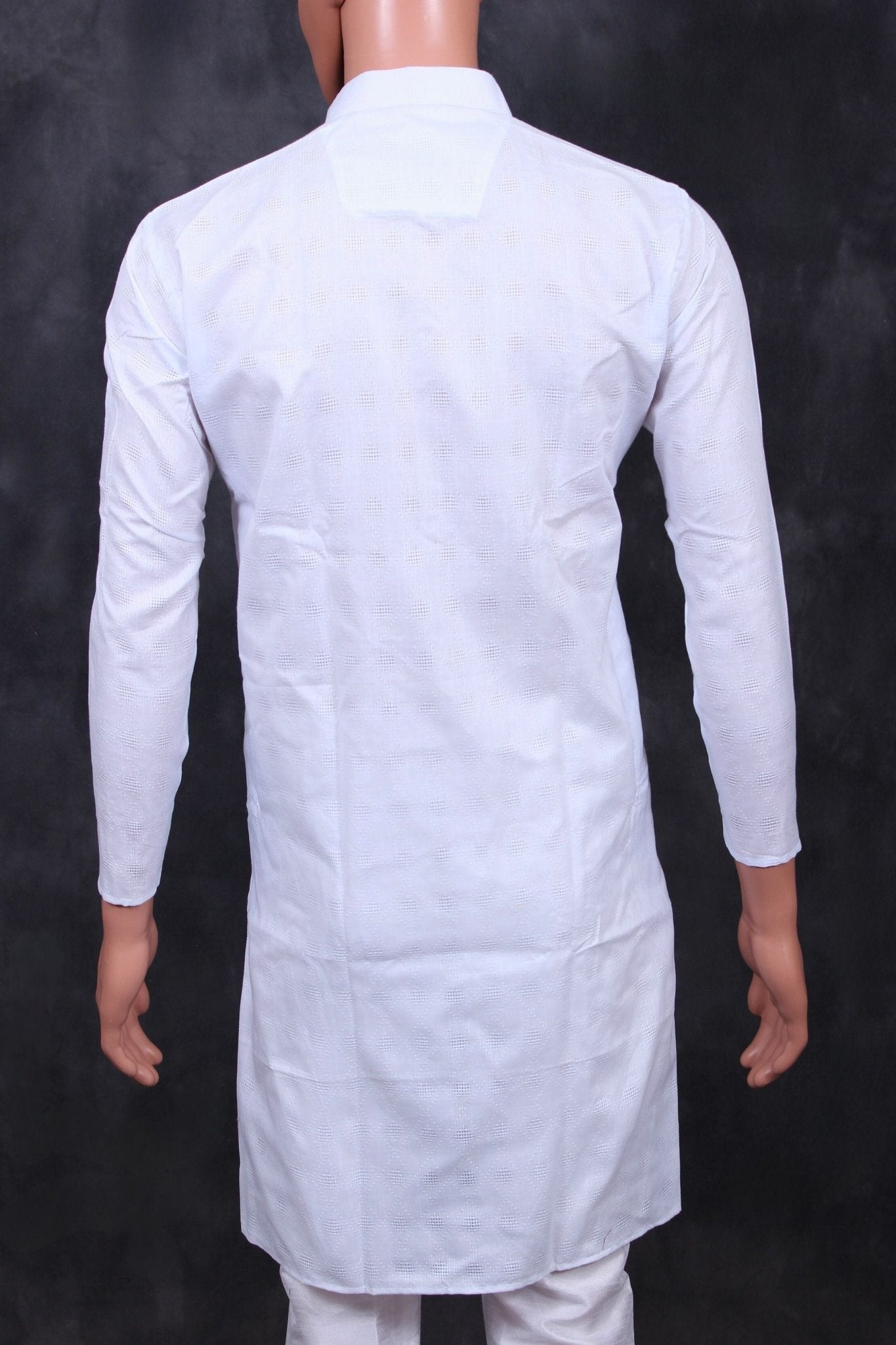 Men's Elegant Diamond Patterned 100% Cotton Kurta - JCS Fashions Men JCS Fashions